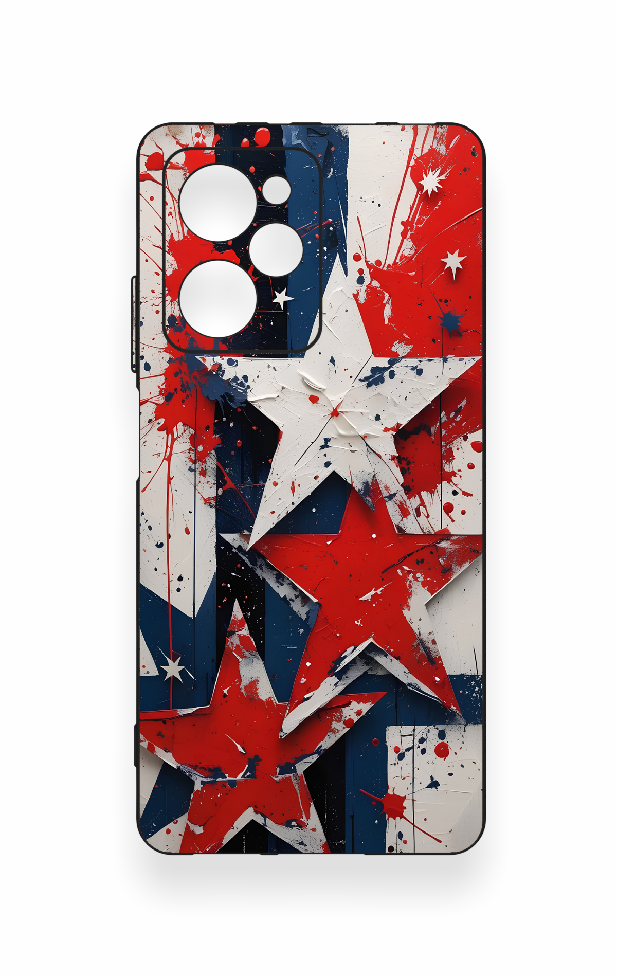 Poco X5 Pro Uyumlu Star Flag Desenli Silikon Kılıf