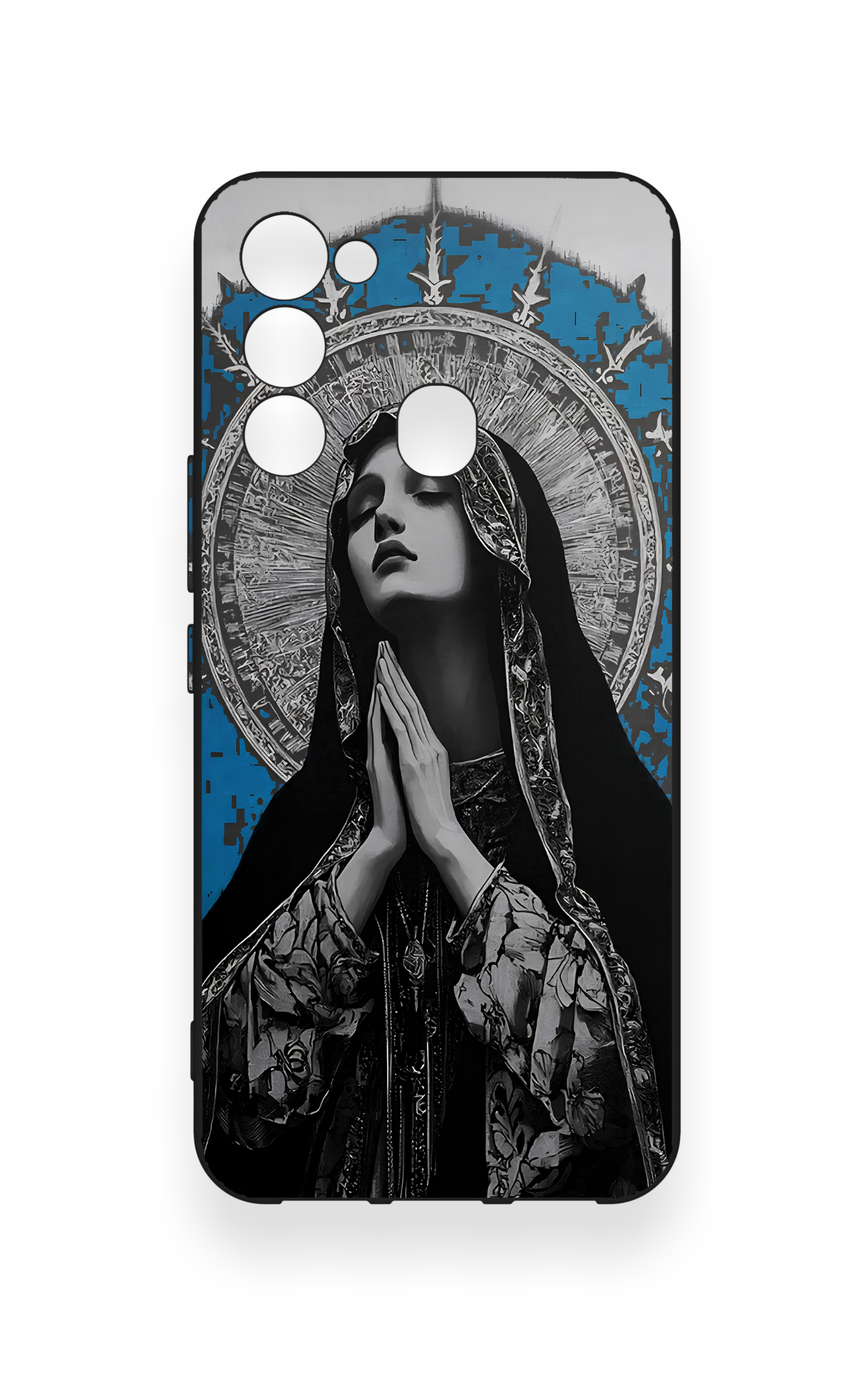 Tecno Spark 8C Uyumlu Rahibe Desenli Silikon Kılıf