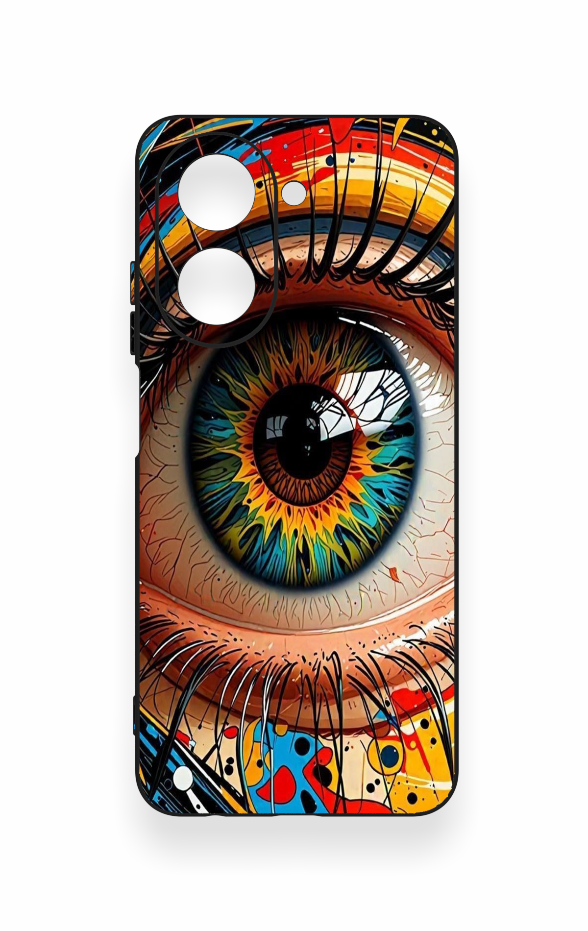 Redmi A5 Uyumlu Renkli Göz Bebeği Desenli Silikon Kılıf