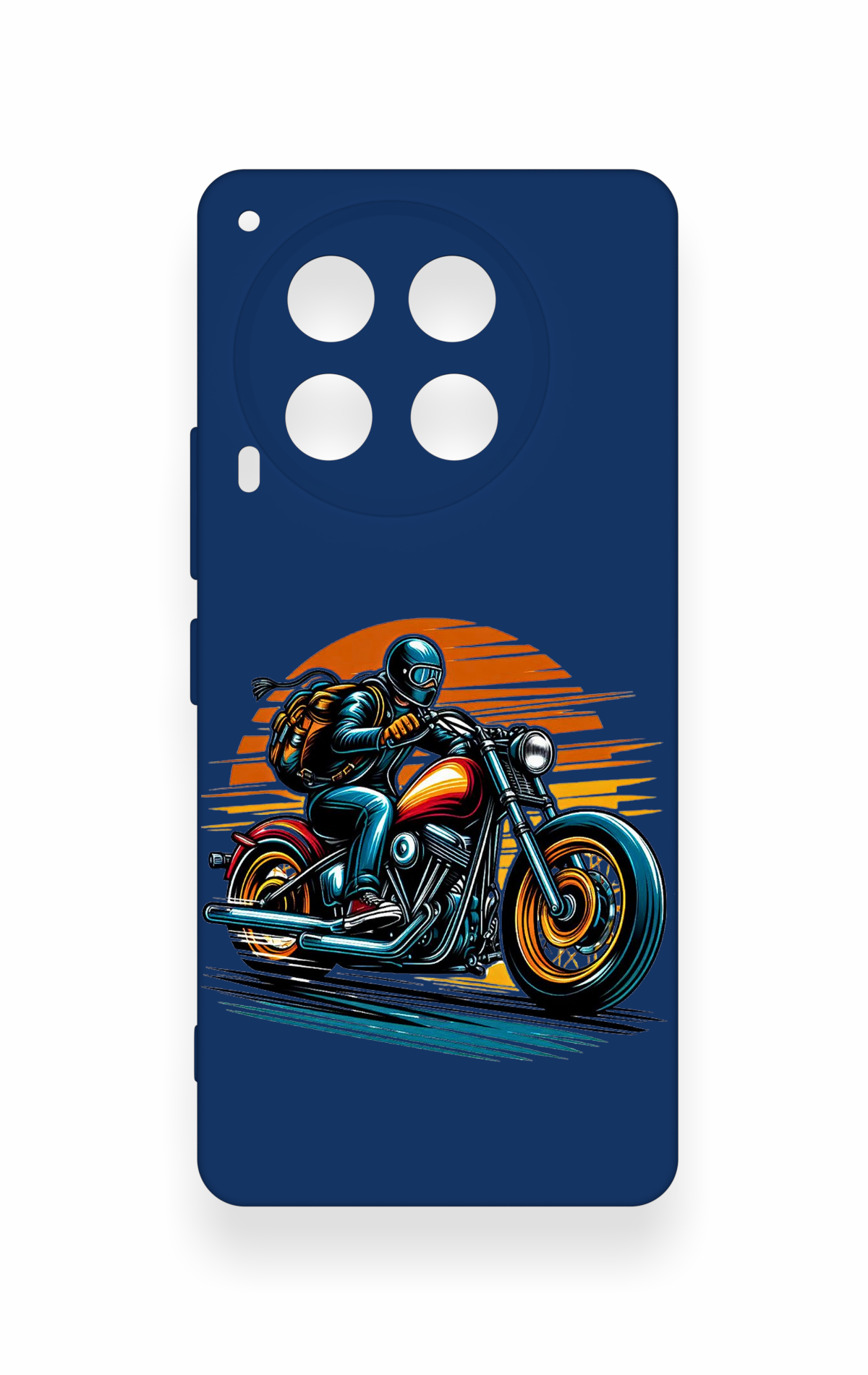 Tecno Camon 30 Uyumlu Moto Rider Desenli Silikon Kılıf