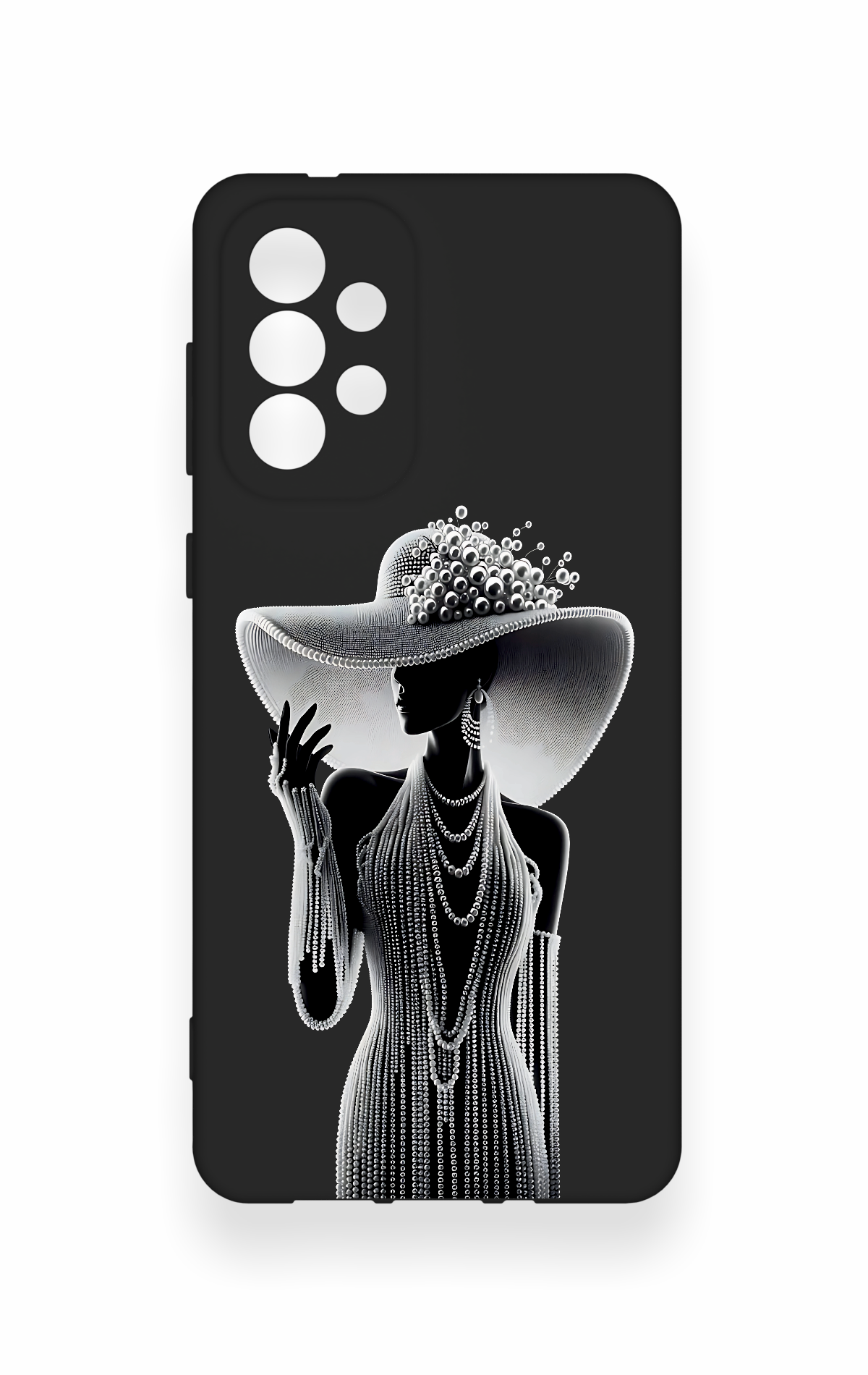 Samsung-A73 Uyumlu Lady Desenli Silikon Kılıf
