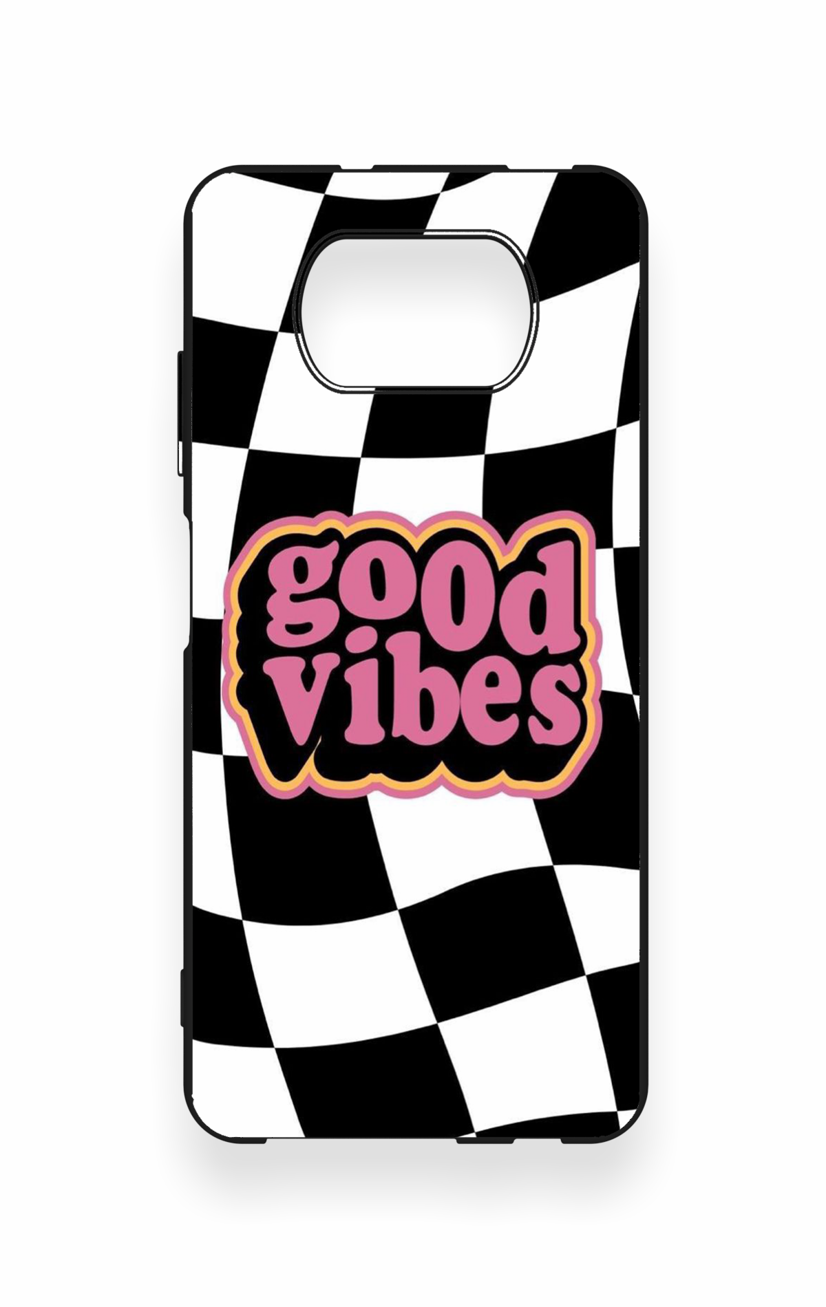 Poco X3 Uyumlu Black Good Vibes Desenli Silikon Kılıf