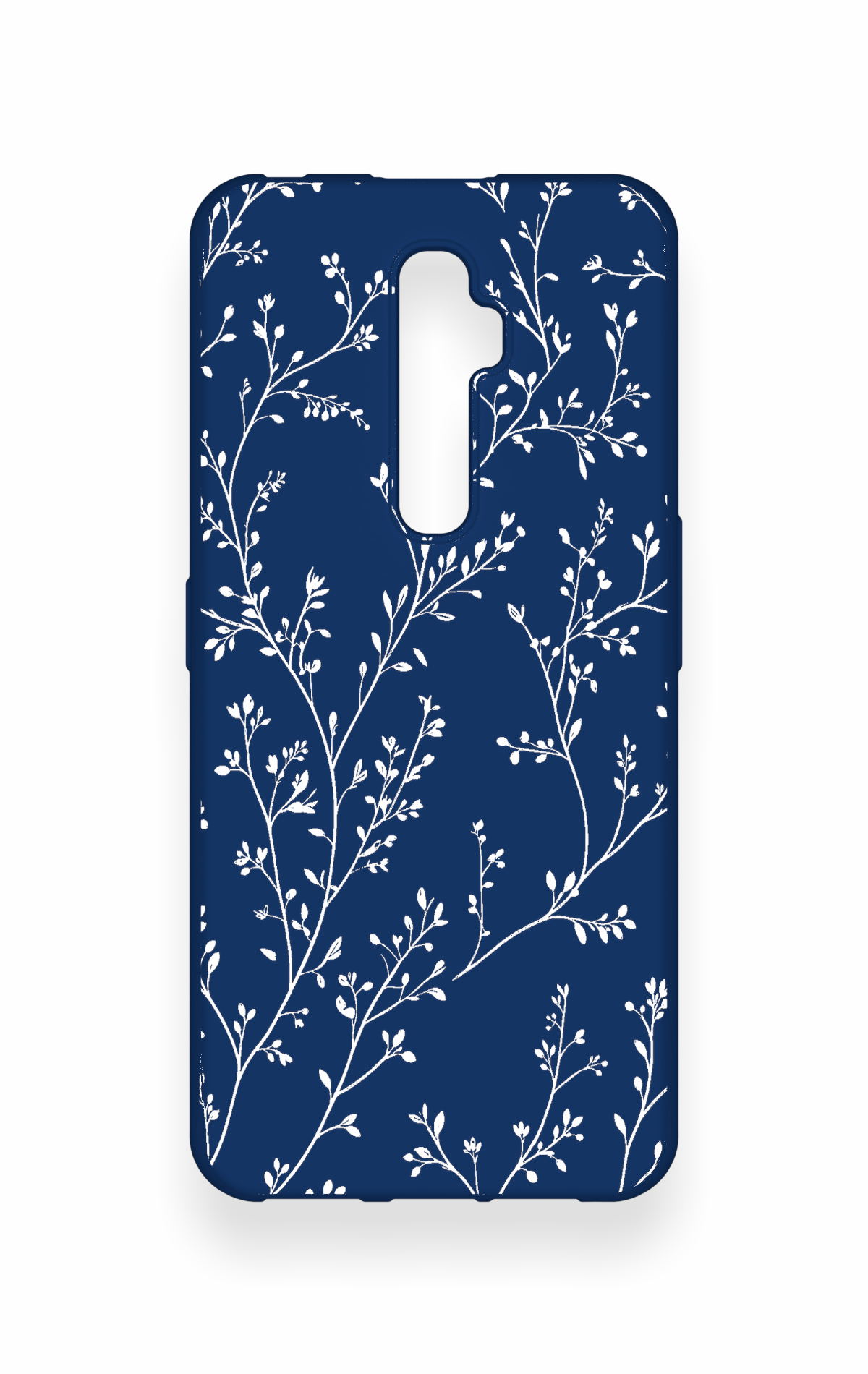 Oppo Reno 2Z Uyumlu İnce Yaprak Dalı Desenli Silikon Kılıf