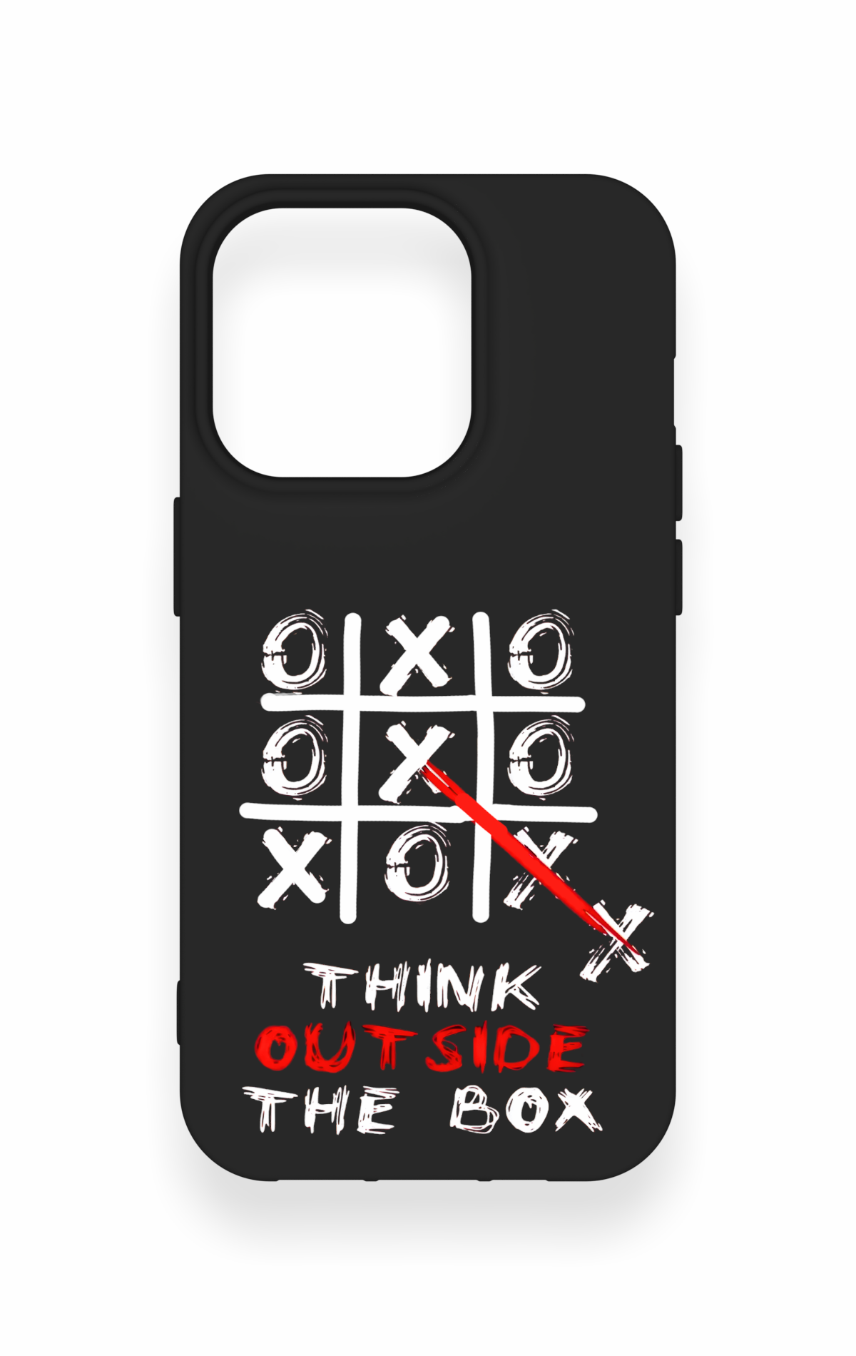 iPhone 14 Pro Uyumlu Out Side The Box Desenli Silikon Kılıf