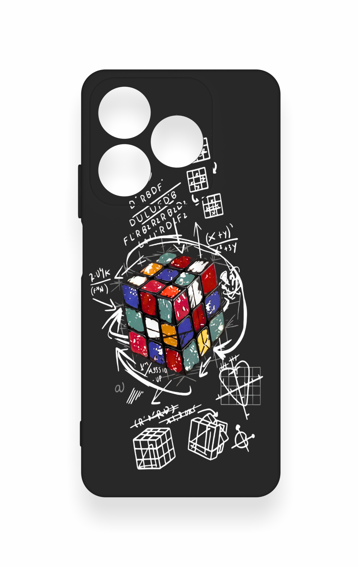 Realme C63 Uyumlu Rubik Küb Desenli Silikon Kılıf