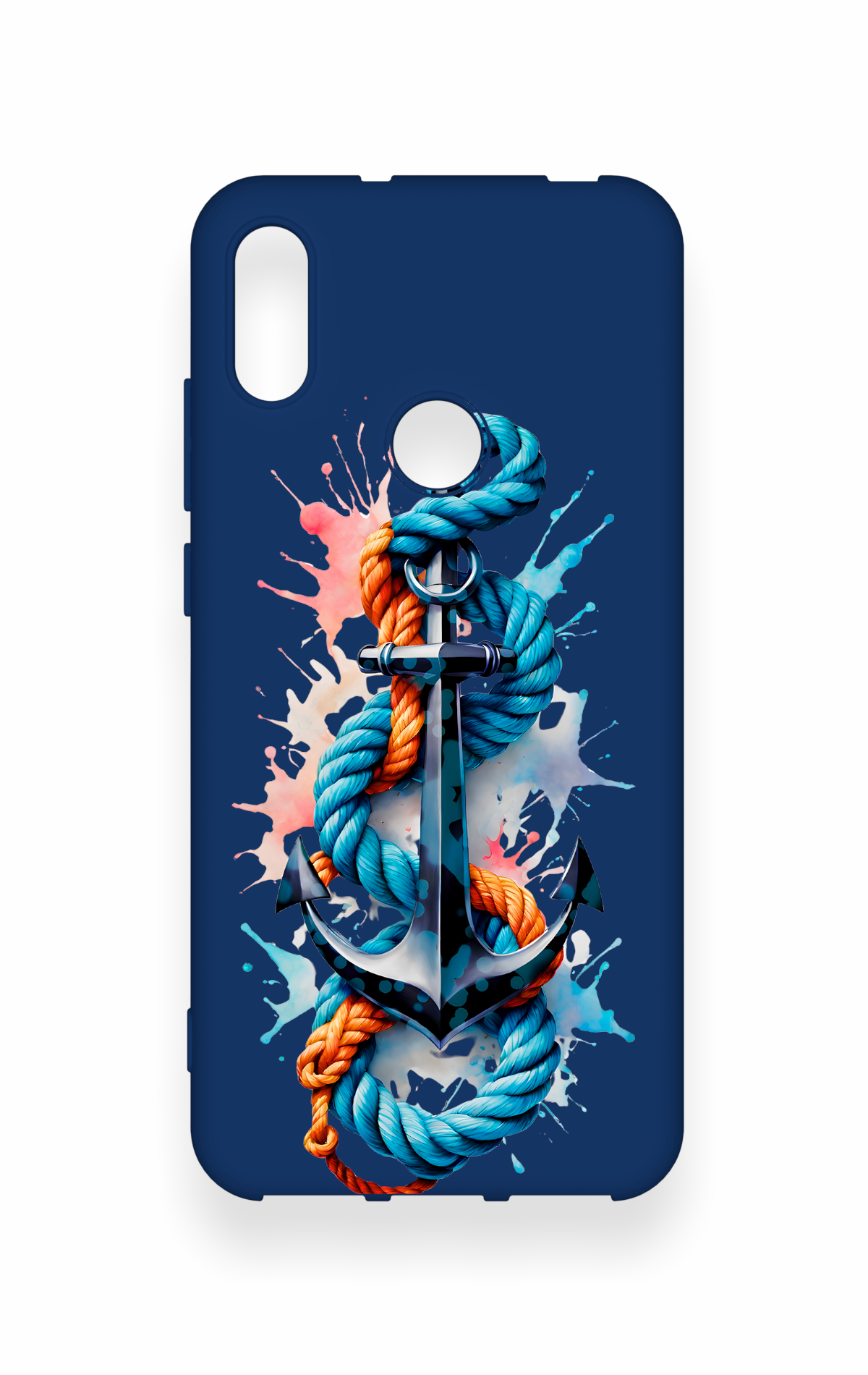 Huawei Y6 2019 Uyumlu Anchor Desenli Silikon Kılıf