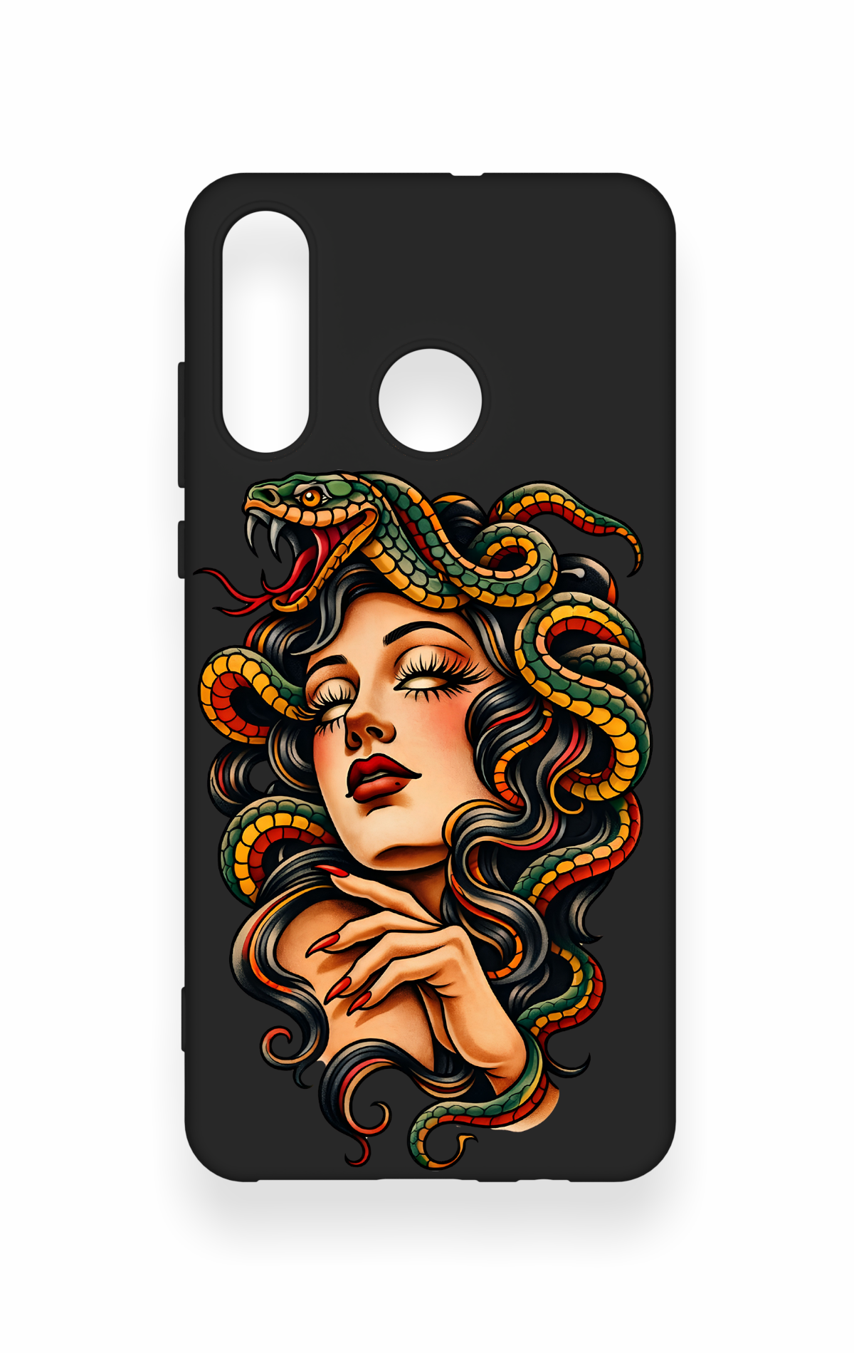 Huawei P30 Lite Uyumlu Medusa Desenli Silikon Kılıf