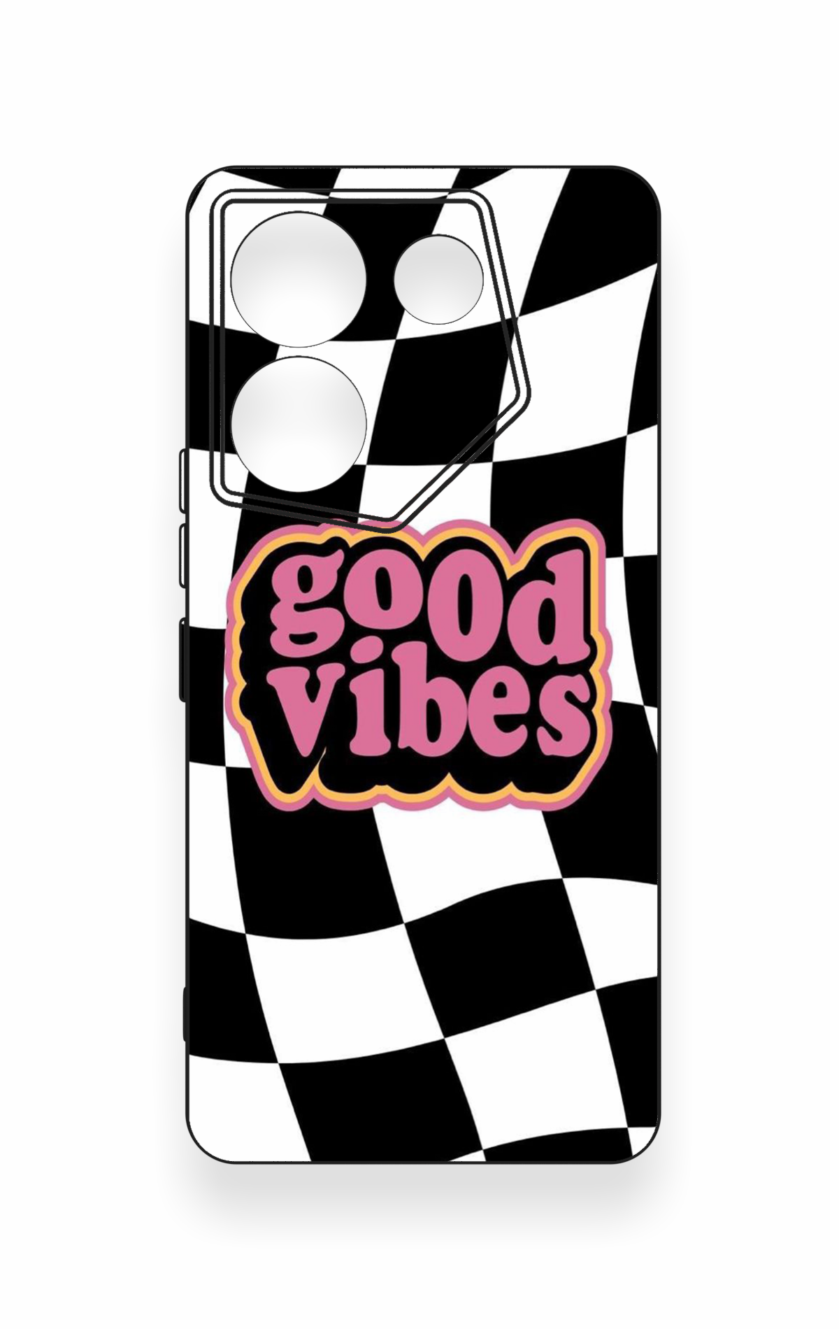 Tecno Caman 20 Pro 5G Uyumlu Black Good Vibes Desenli Silikon Kılıf