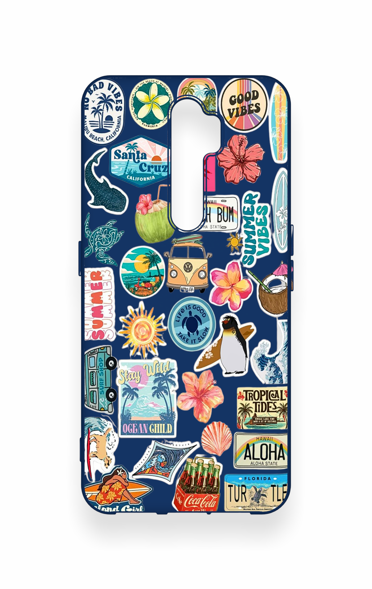 Oppo A5 2020 Uyumlu Summer Vibes Desenli Silikon Kılıf