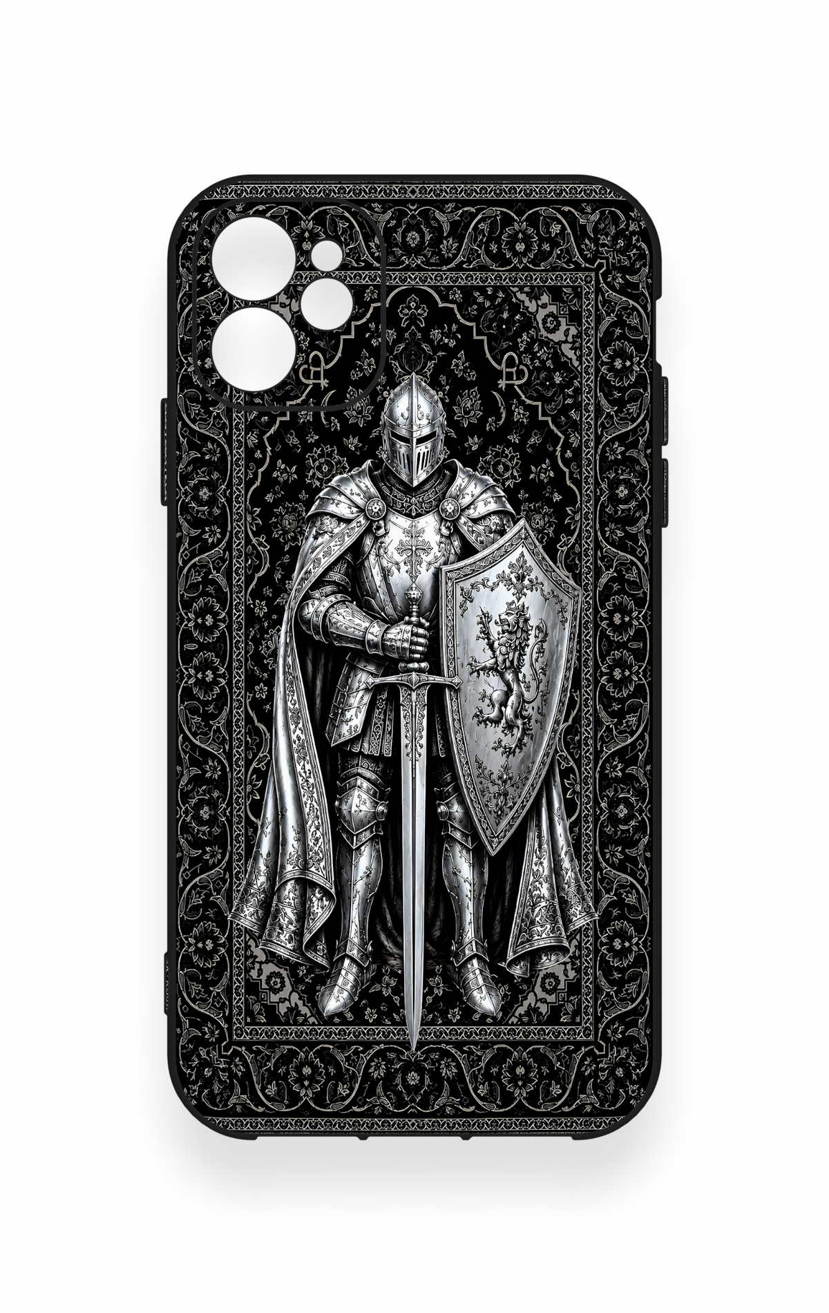 iPhone 11 Uyumlu Şövalye Desenli Silikon Kılıf