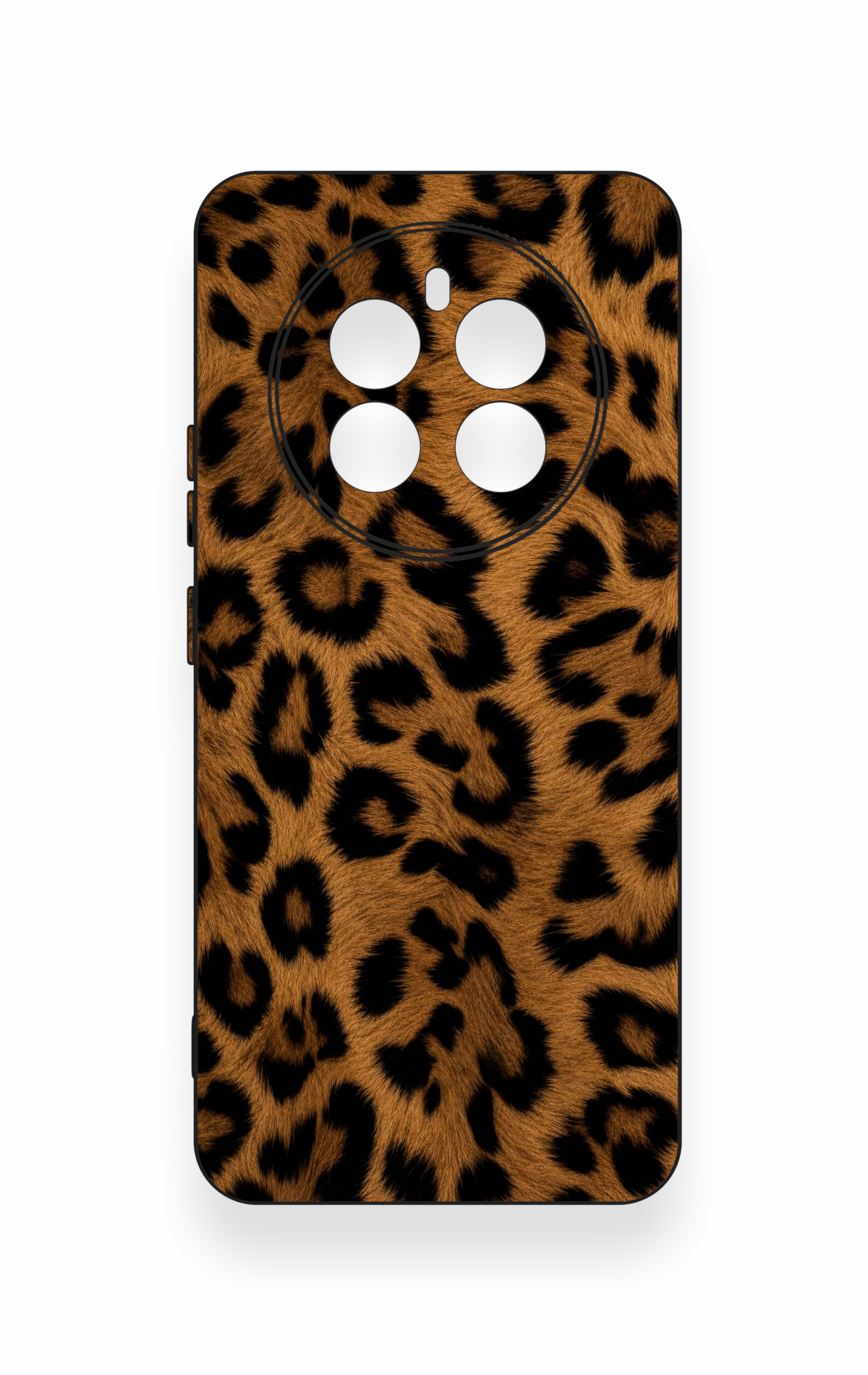 Realme 12 4G Uyumlu Koyu Leopar Deri Desenli Silikon Kılıf