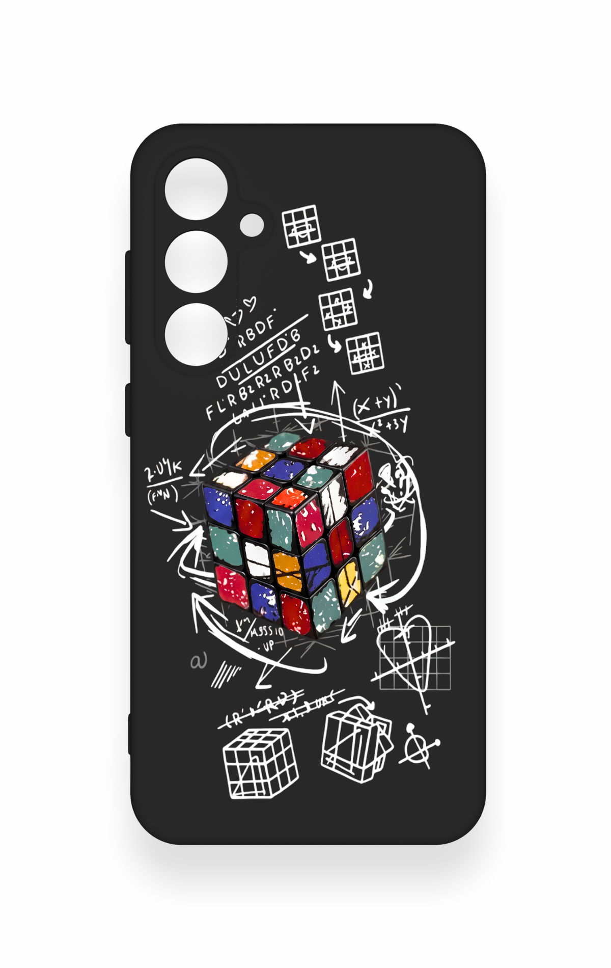 Samsung S23Fe Uyumlu Rubik Küb Desenli Silikon Kılıf