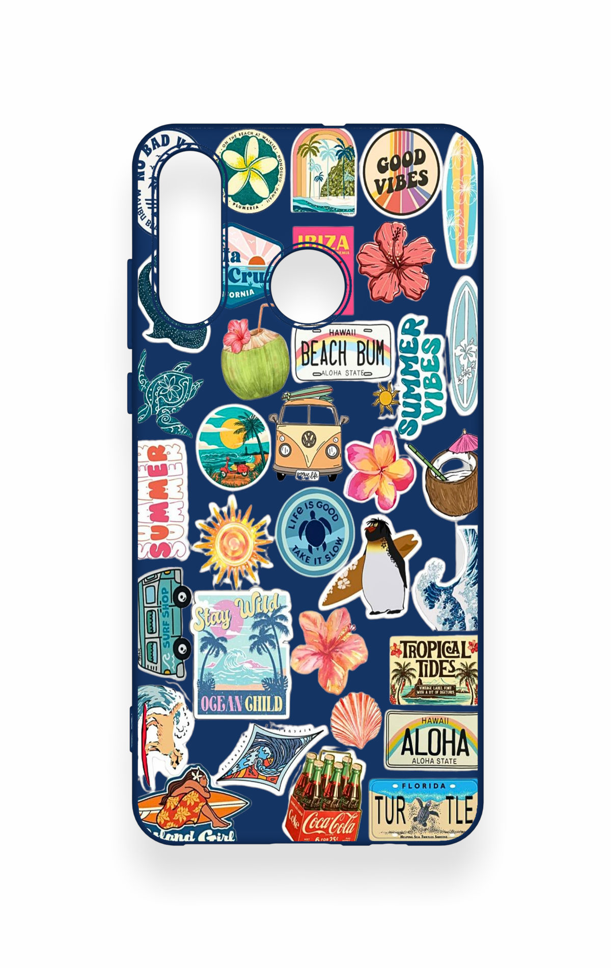 Huawei P30 Lite Uyumlu Summer Vibes Desenli Silikon Kılıf