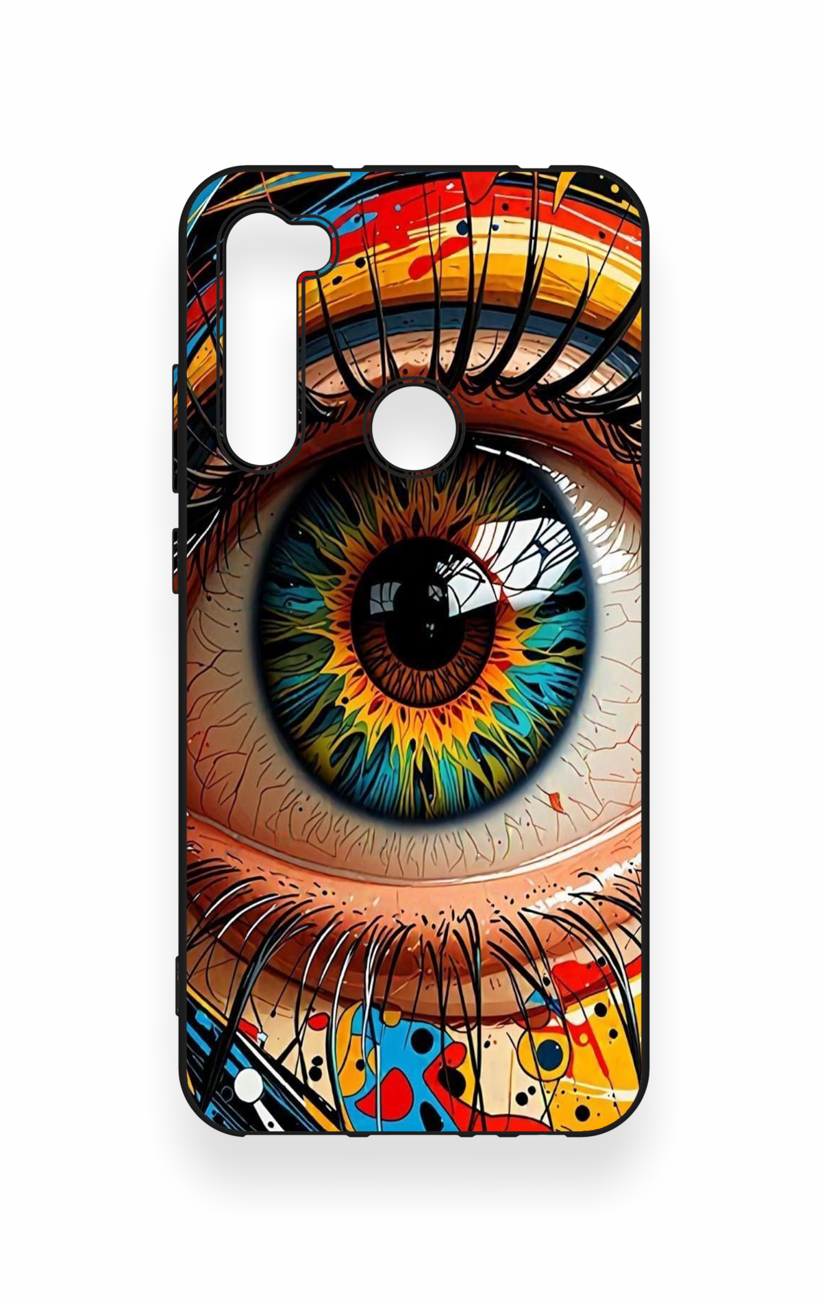 Redmi Note 8 Uyumlu Renkli Göz Bebeği Desenli Silikon Kılıf