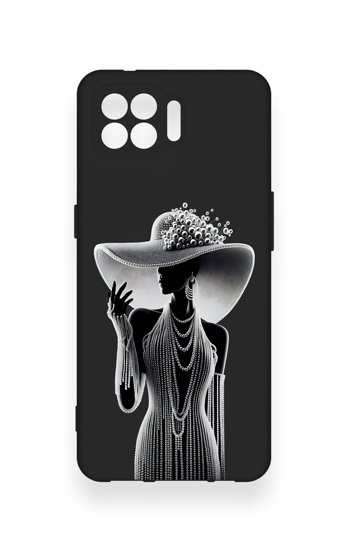 Oppo Reno 4 Lite Uyumlu Lady Desenli Silikon Kılıf
