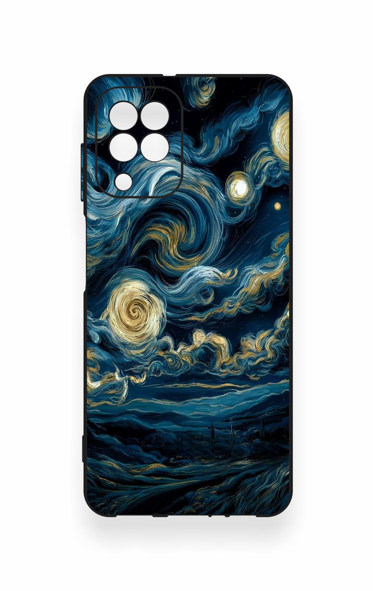 Samsung A22 Uyumlu Yıldızlı Gece Desenli Silikon Kılıf
