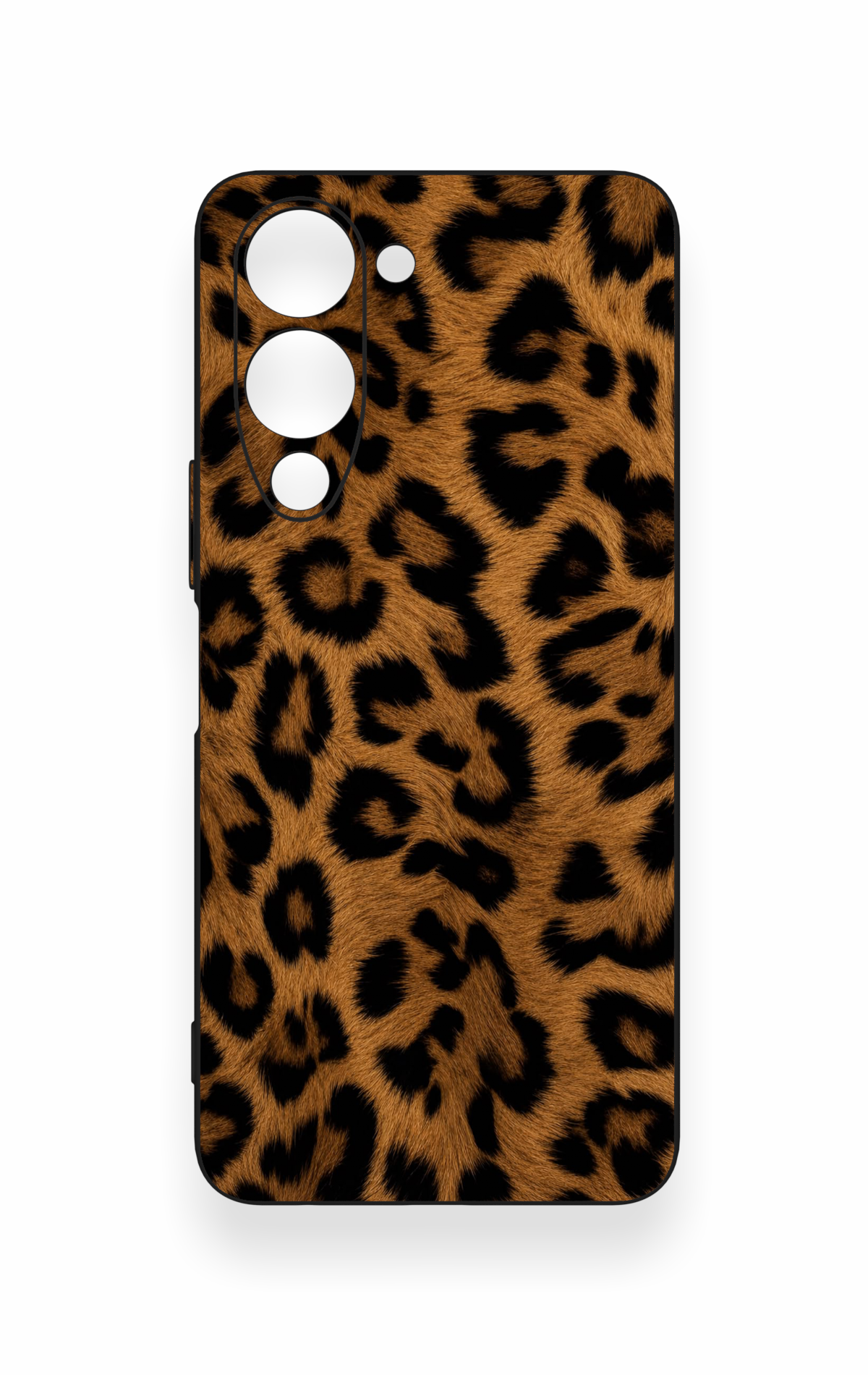 Vivo Y19 5G Uyumlu Koyu Leopar Deri Desenli Silikon Kılıf