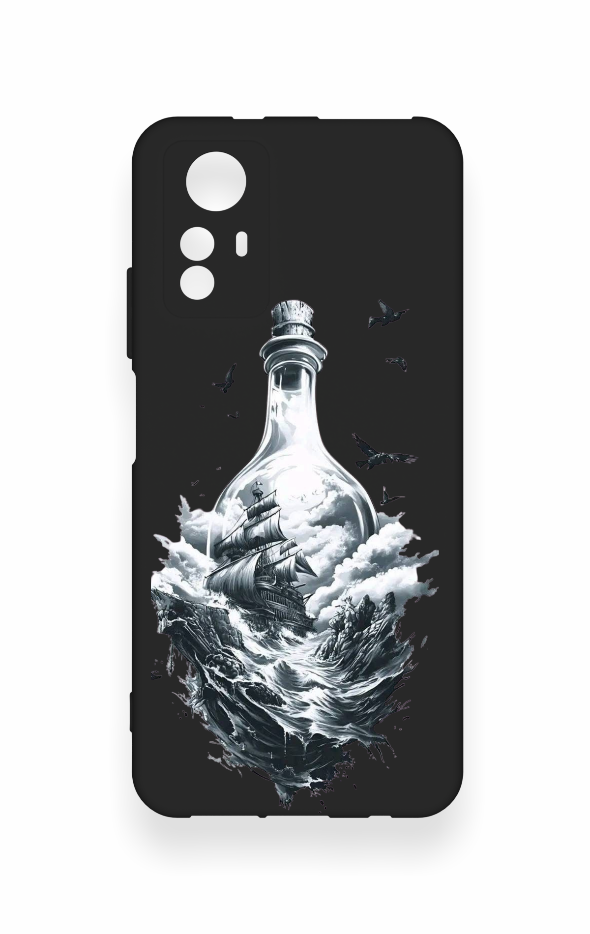 Redmi Note 12S Uyumlu Secret Sea Desenli Silikon Kılıf