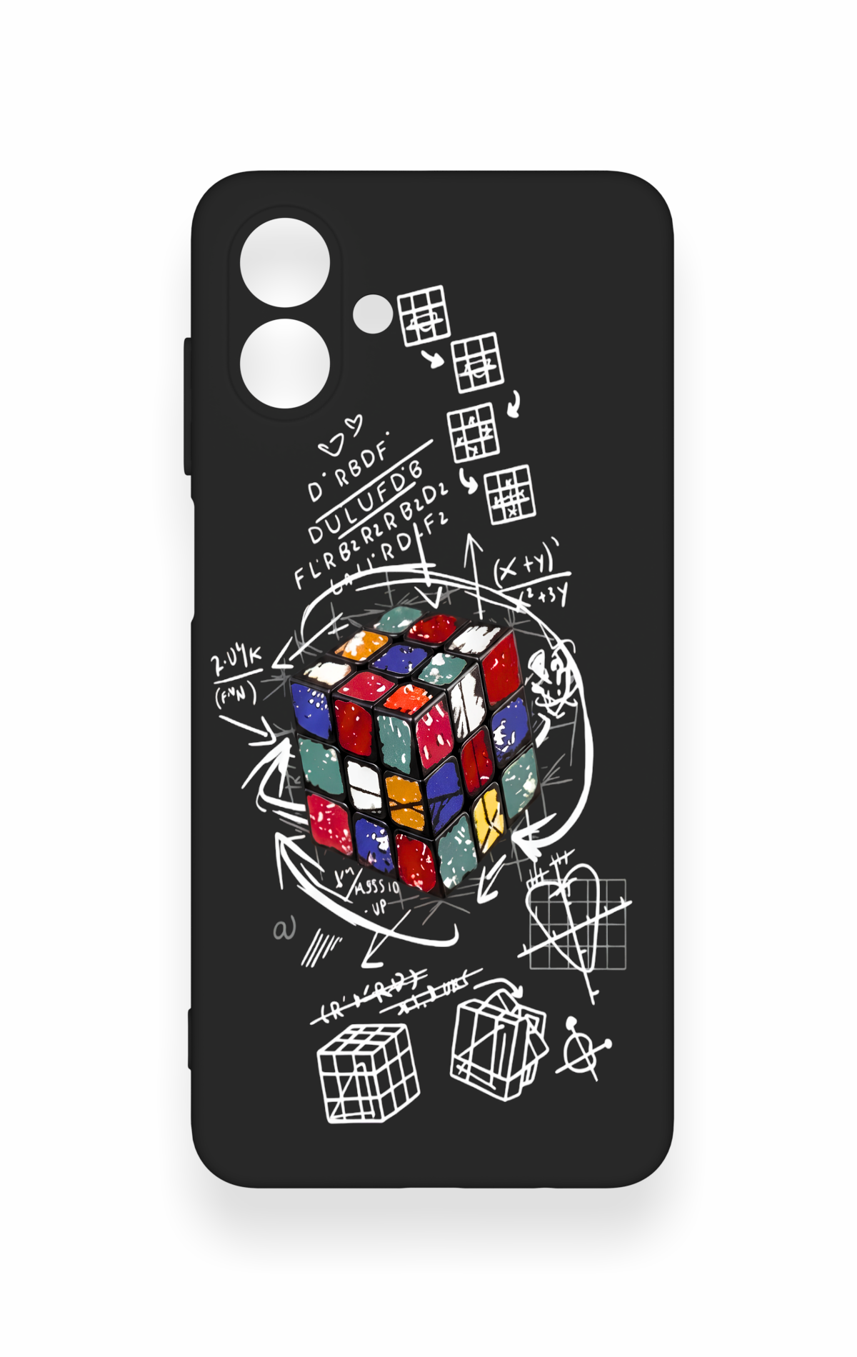 Samsung A07 Uyumlu Rubik Küb Desenli Silikon Kılıf