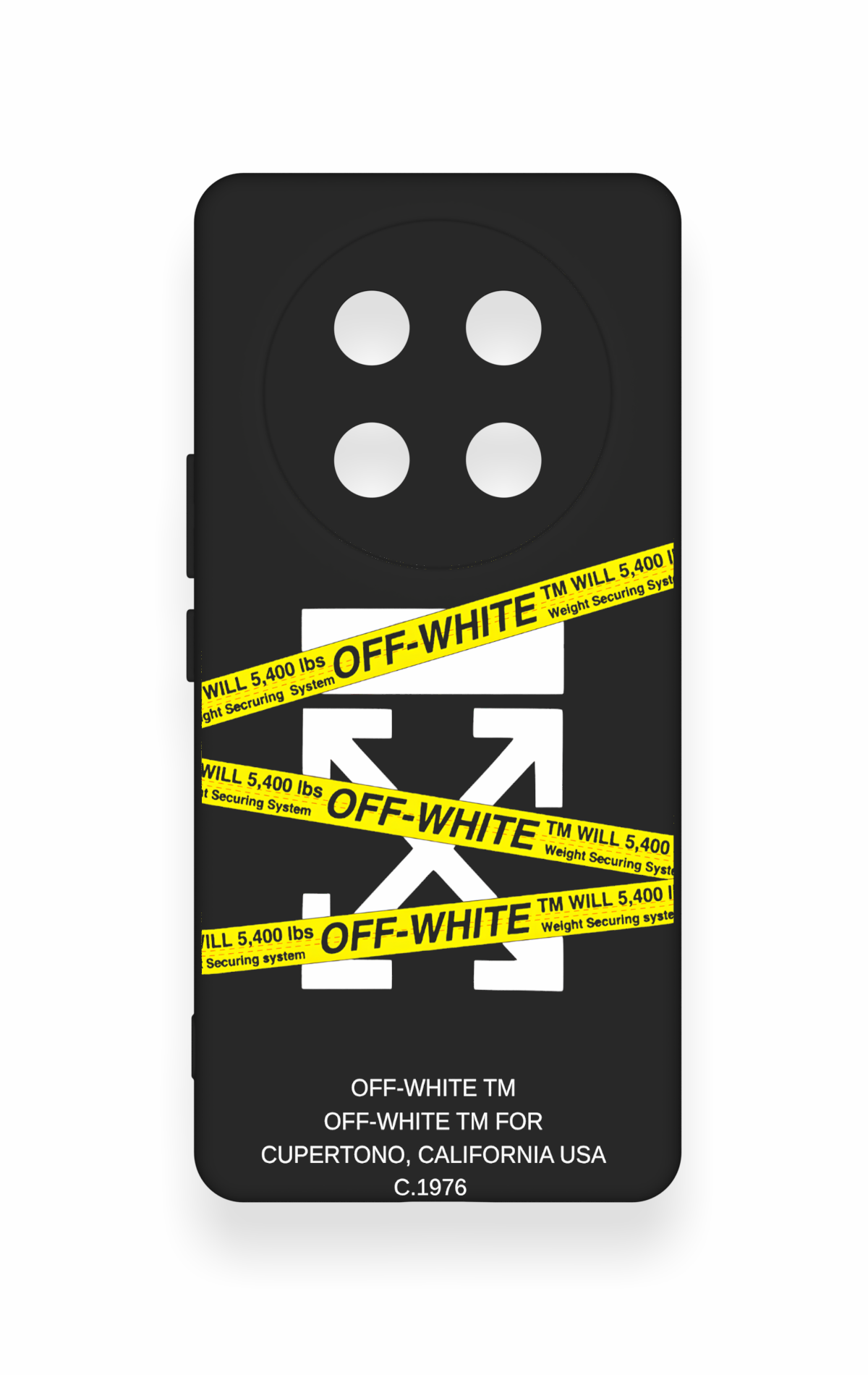 Honor Magic 7 Lite 5G Uyumlu Off White Desenli Silikon Kılıf