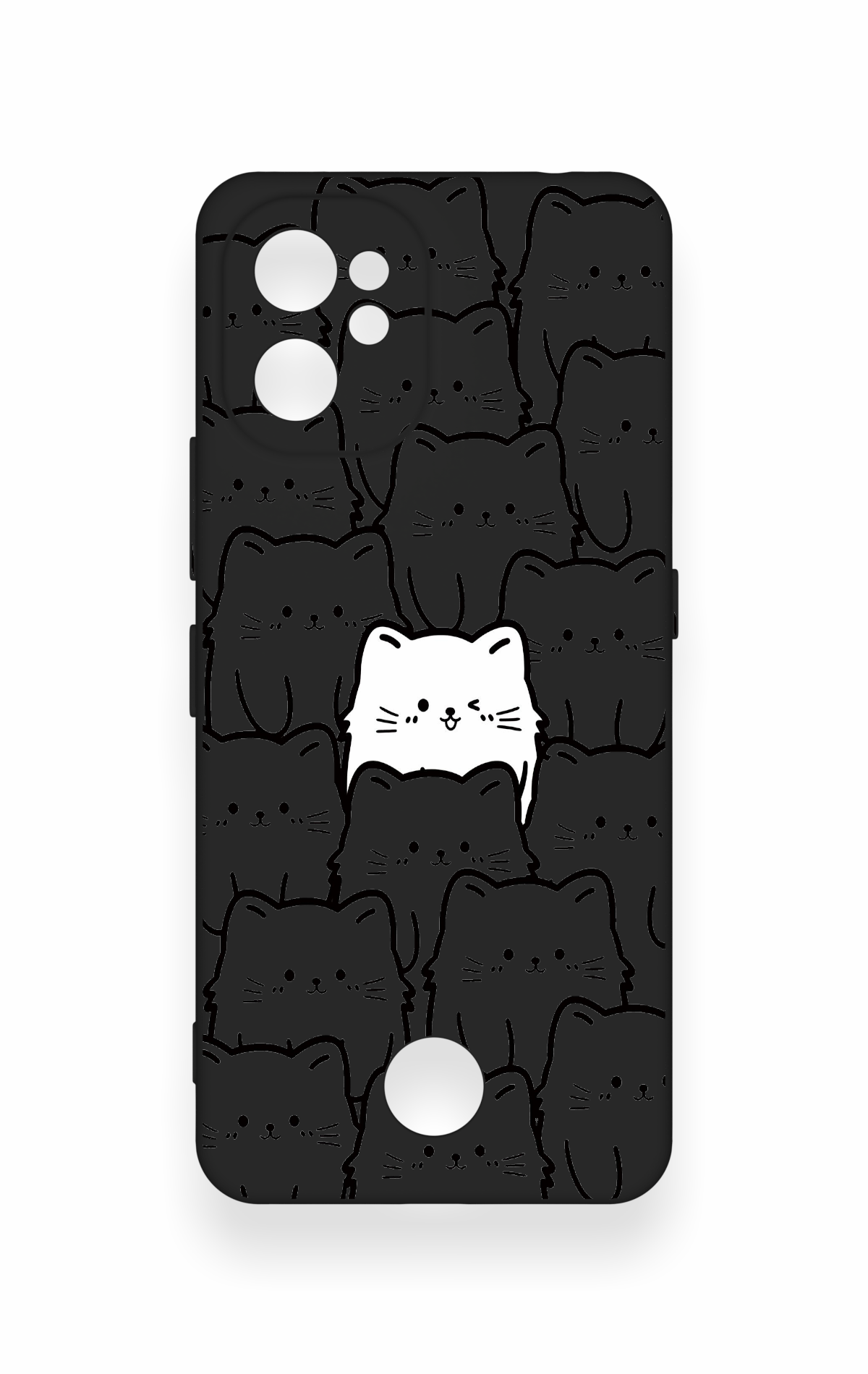 Reeder S19 Max Pro Uyumlu Many Cats Desenli Silikon Kılıf