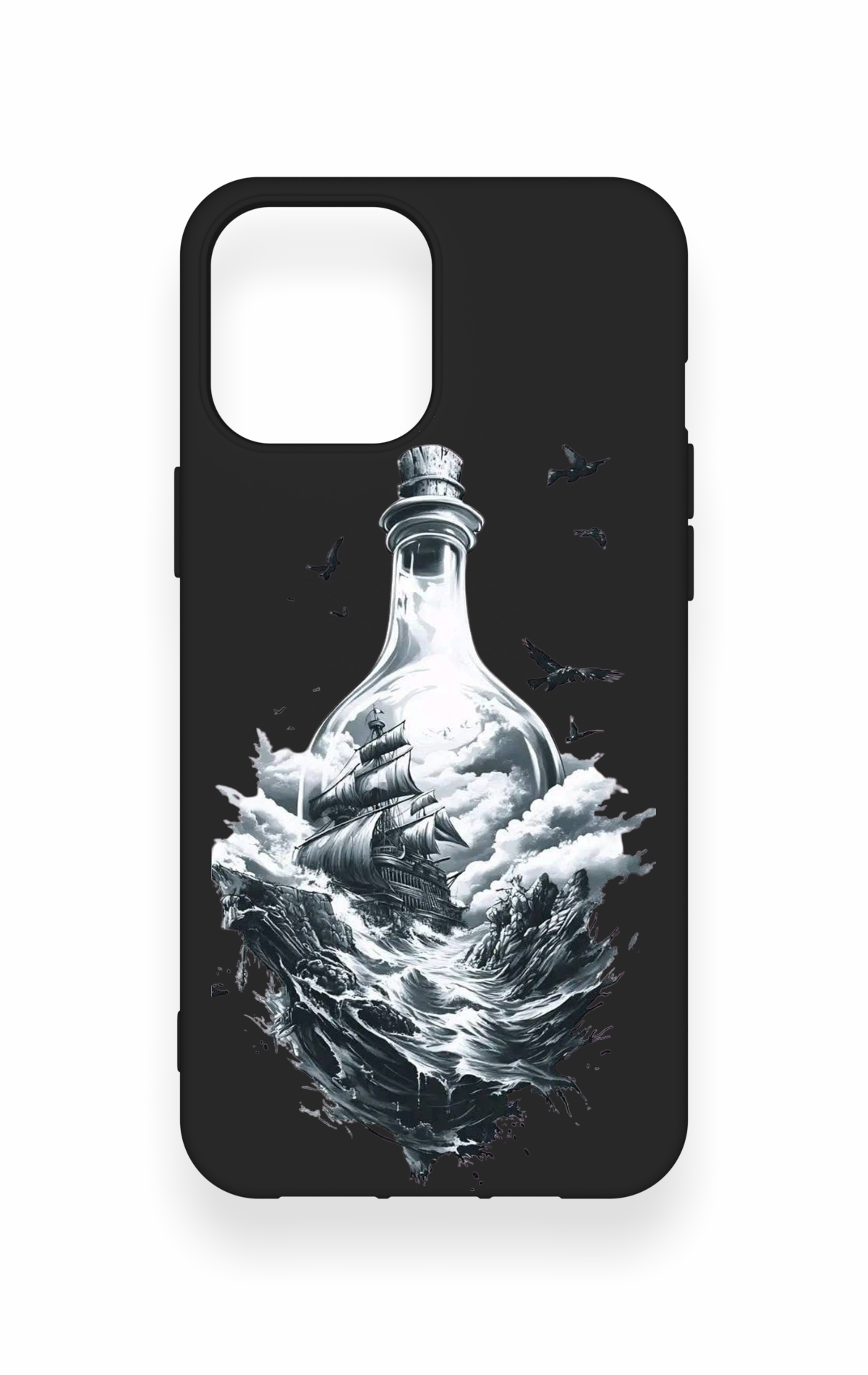 iPhone 12 Pro Max Uyumlu Secret Sea Desenli Silikon Kılıf