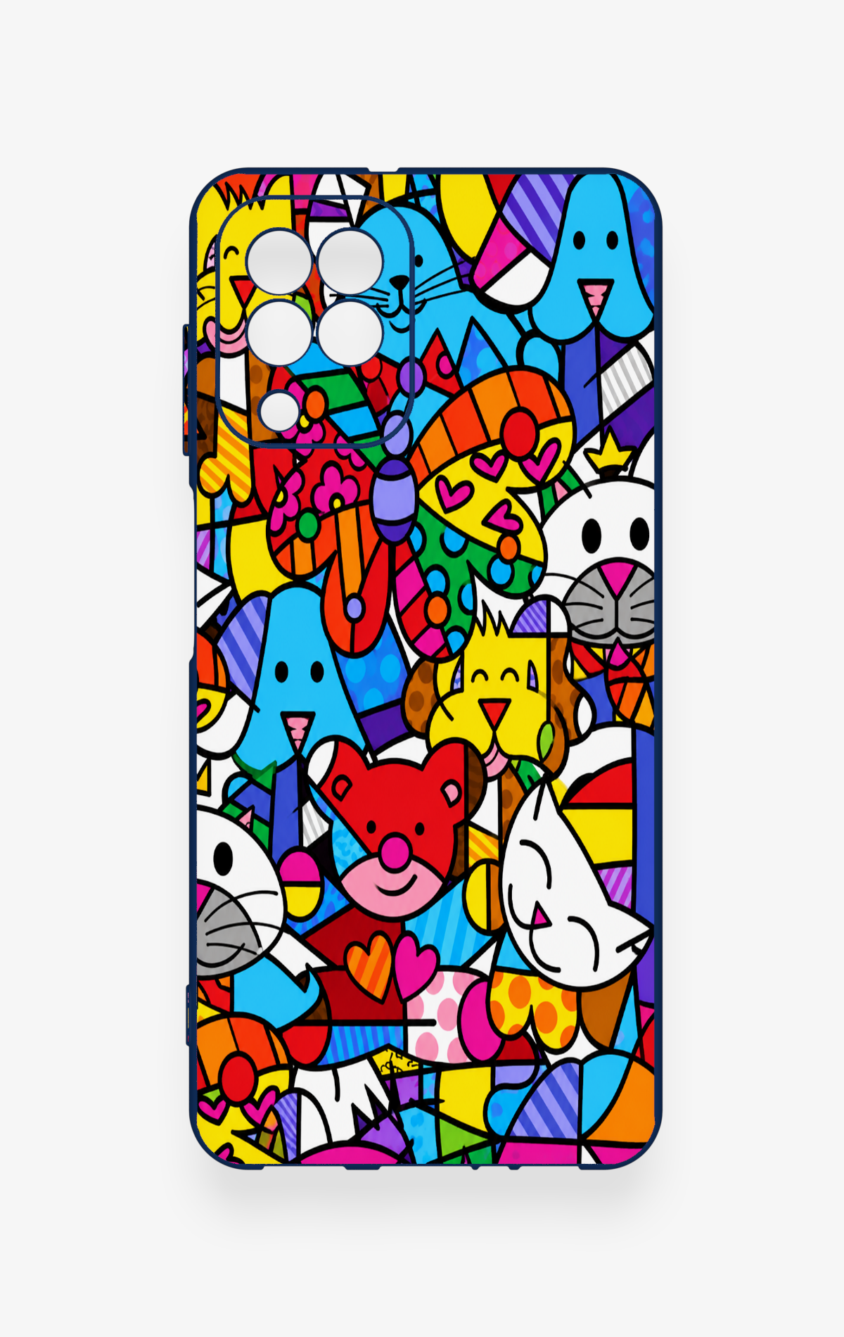Samsung A22 Uyumlu Britto Garden Desenli Silikon Kılıf