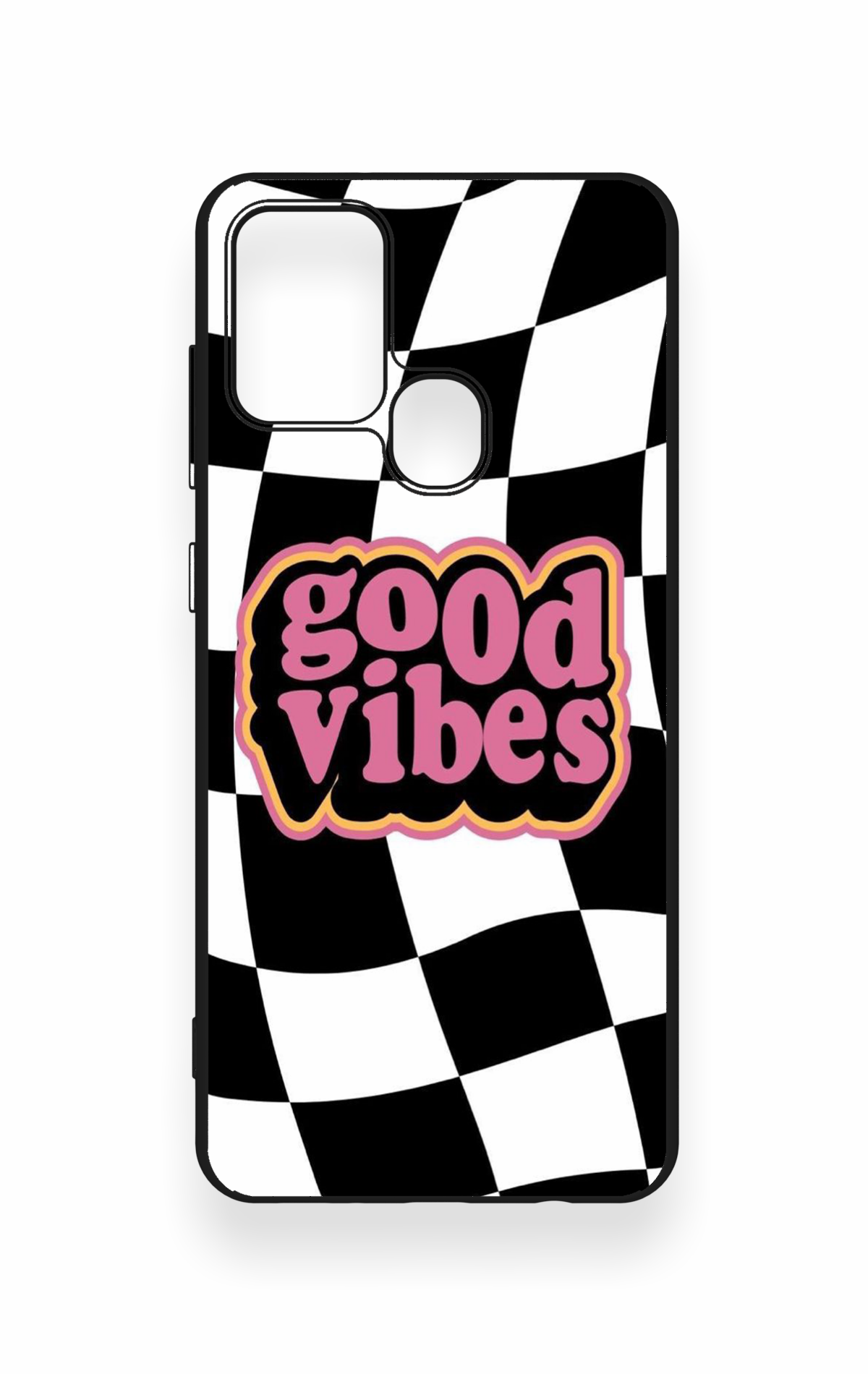 Samsung A21S Uyumlu Black Good Vibes Desenli Silikon Kılıf