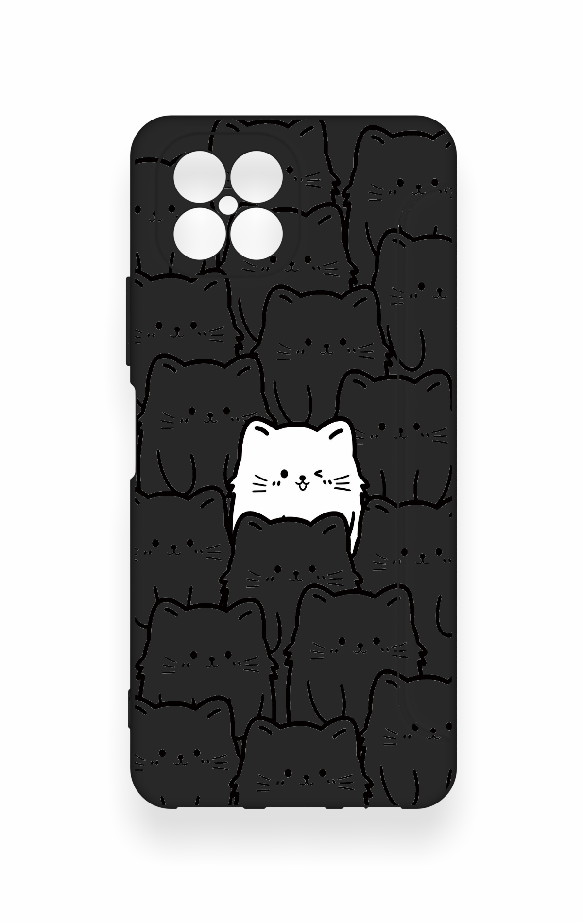 Omix X600 Uyumlu Many Cats Desenli Silikon Kılıf