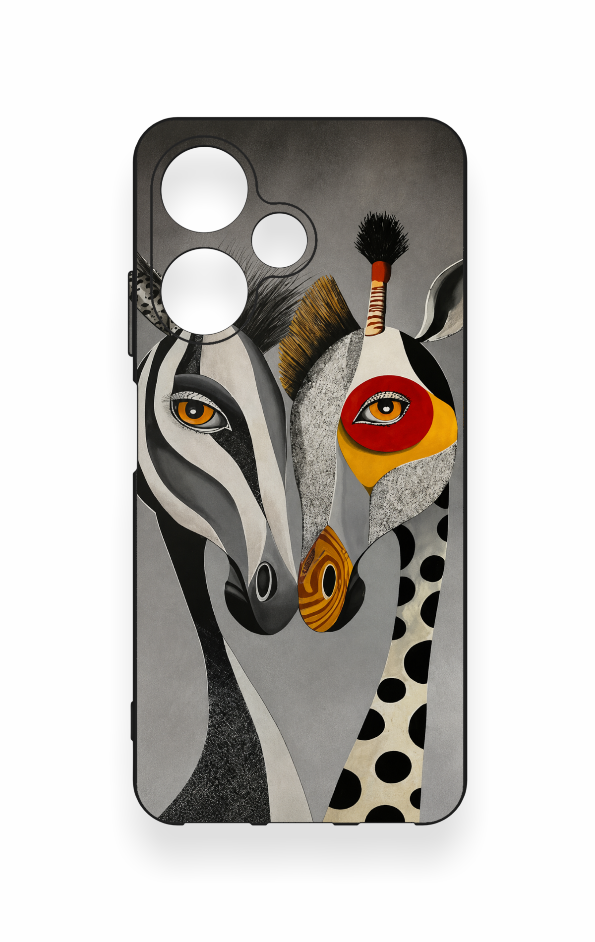 İnfinix Hot 30i Uyumlu Zebra ve Zürafa Desenli Silikon Kılıf