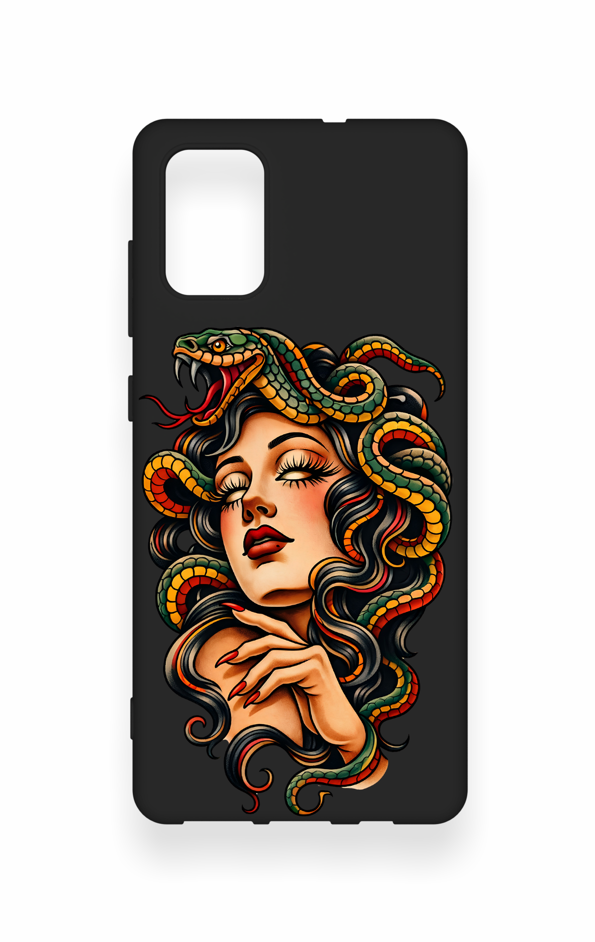 Samsung-A71 Uyumlu Medusa Desenli Silikon Kılıf