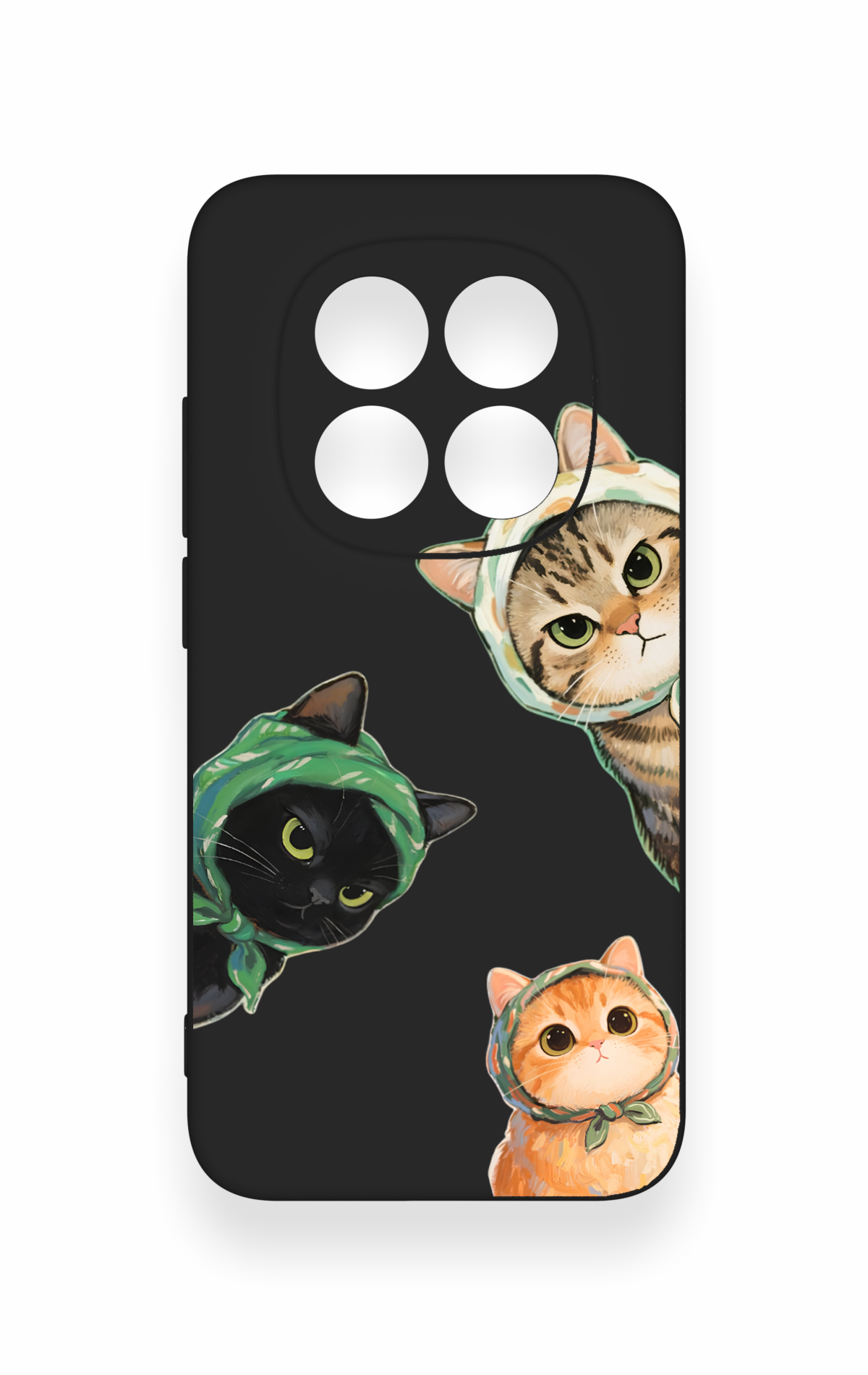 Redmi Note 15 Pro 5G Uyumlu Kedi Ekibi Desenli Silikon Kılıf