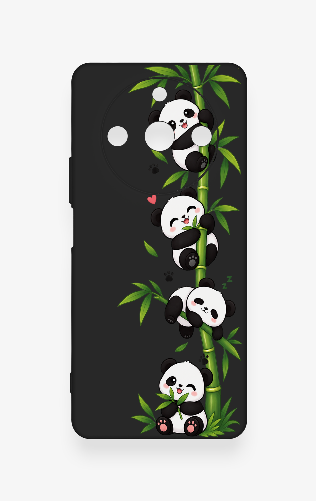 Realme 11 Pro Uyumlu Sevimli Panda Bambu Desenli Silikon Kılıf
