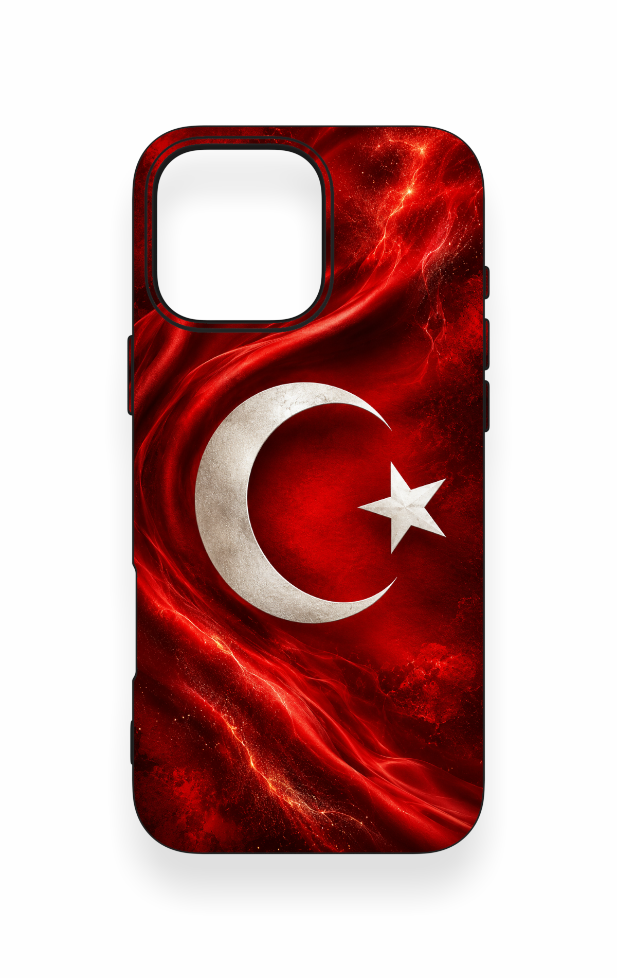 iPhone 16 Pro Max Uyumlu Türk Bayrağı Desenli Silikon Kılıf