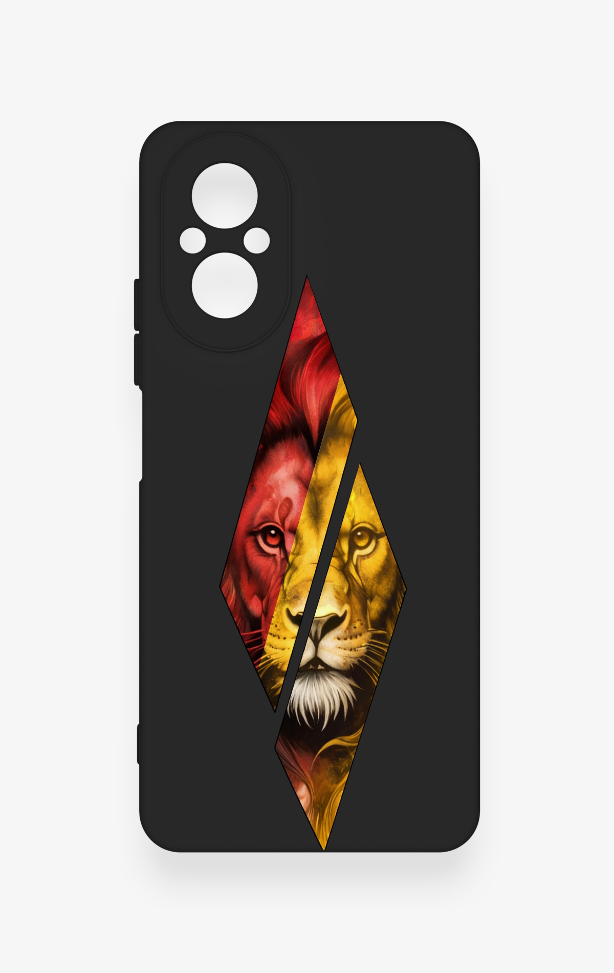 Realme 12 Lite Uyumlu Kesik Aslan Desenli Silikon Kılıf