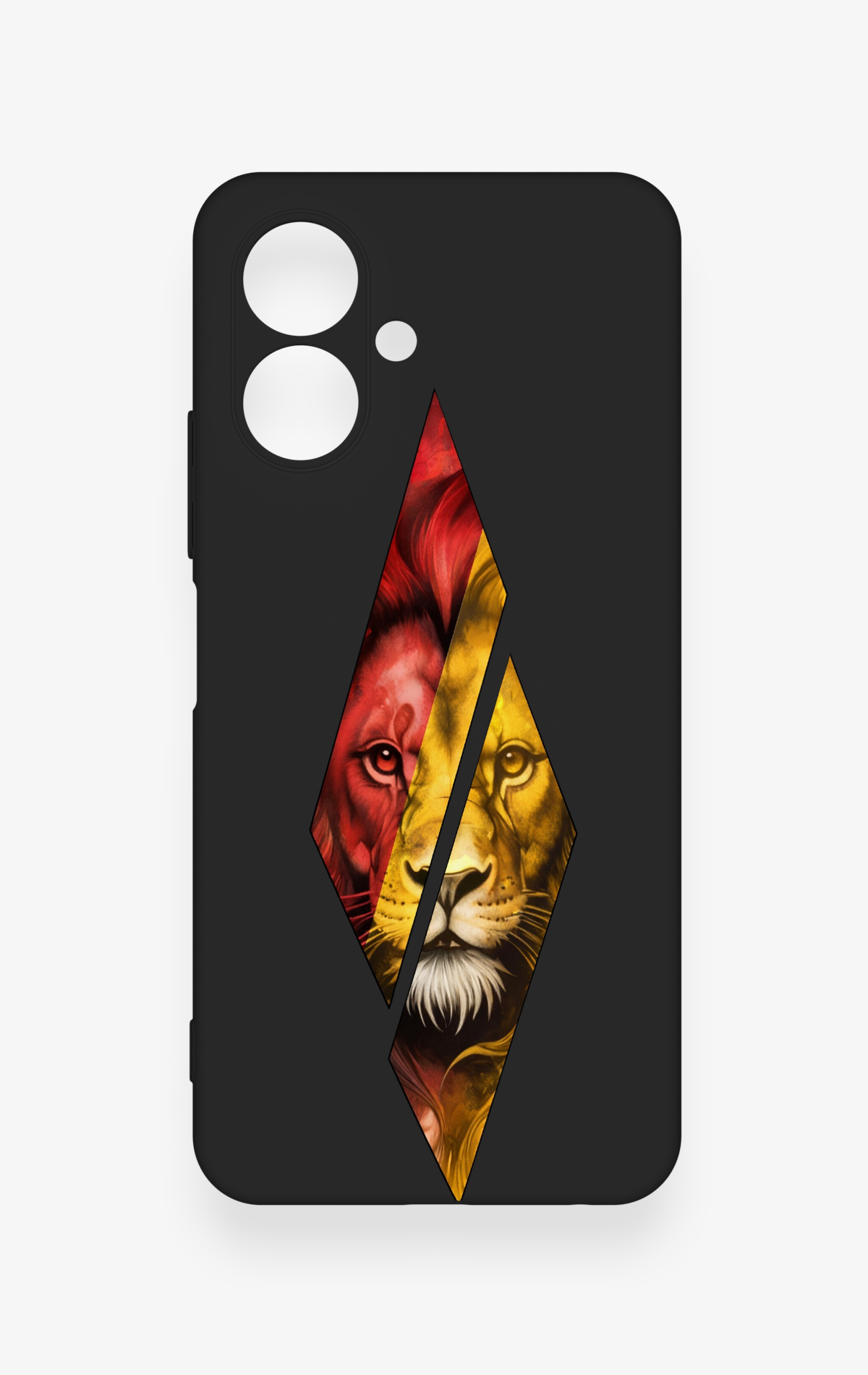 Tecno Spark Go 2 Uyumlu Kesik Aslan Desenli Silikon Kılıf