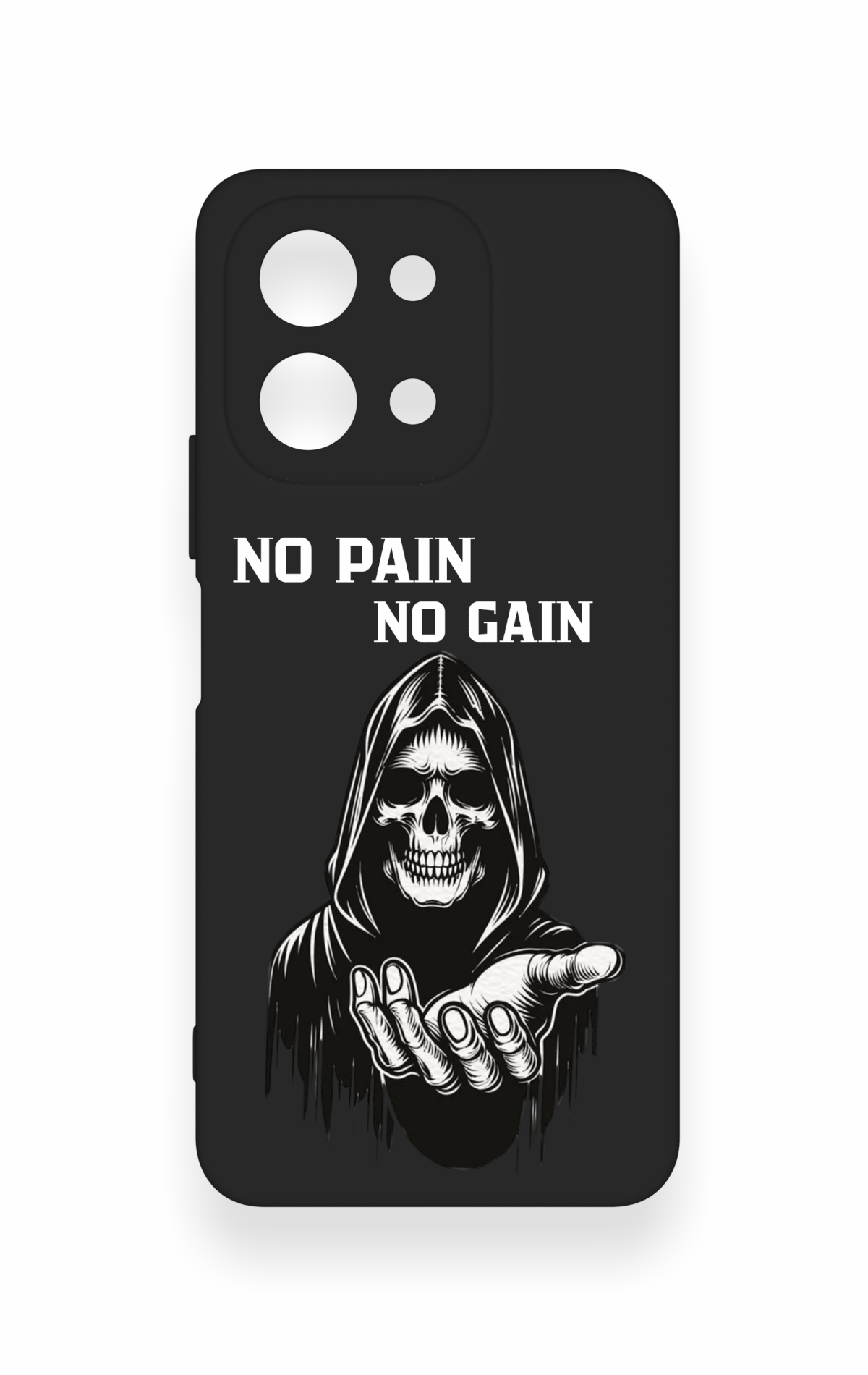 Vivo Y28 Uyumlu No Pain No Gain Desenli Silikon Kılıf