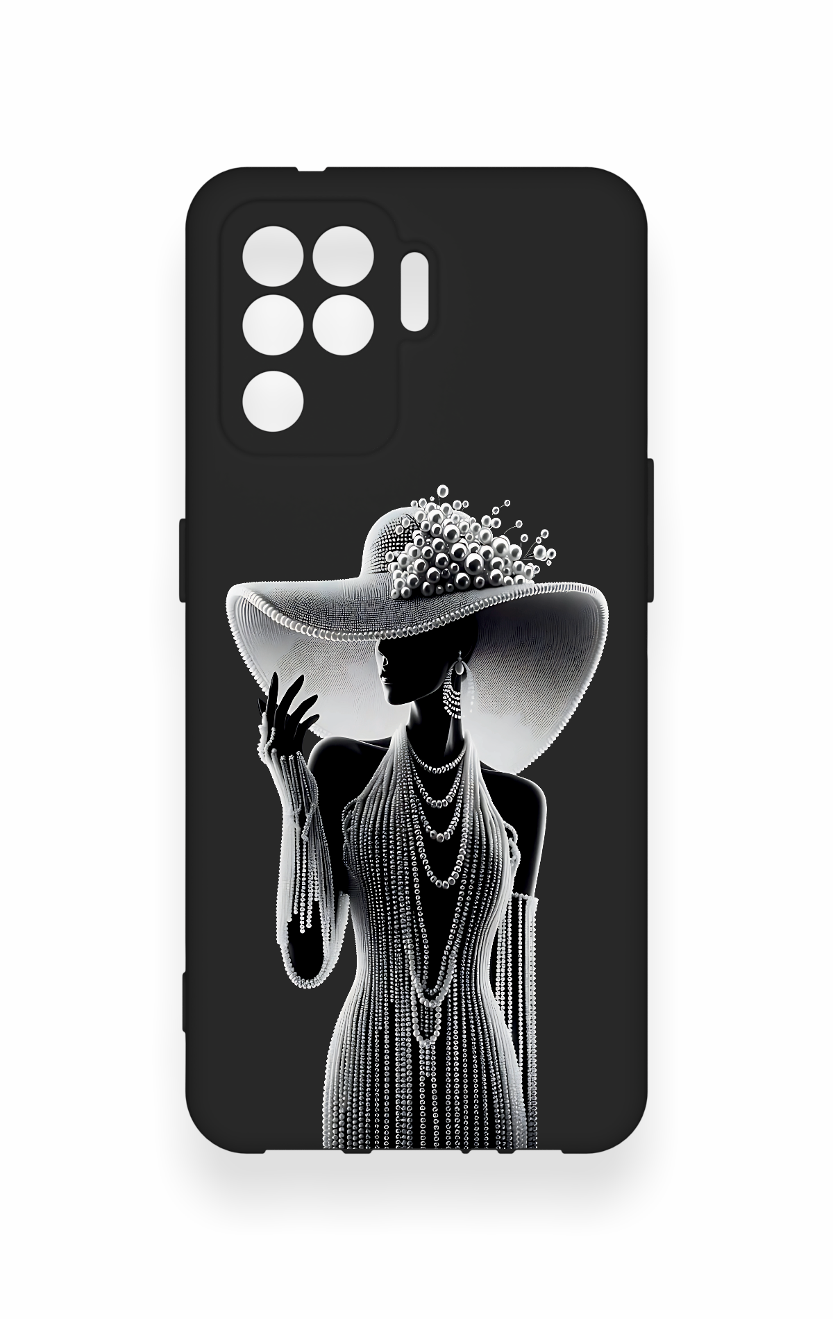 Oppo Reno 5 Lite Uyumlu Lady Desenli Silikon Kılıf