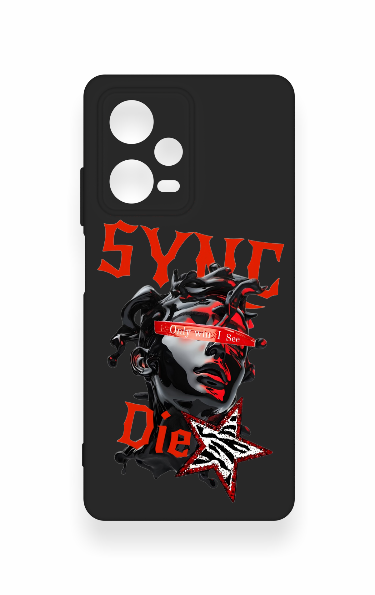 Redmi Note 12 Pro 5G Uyumlu Sync Die Desenli Silikon Kılıf
