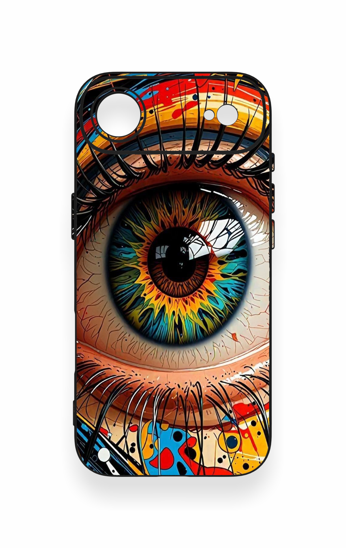iPhone 17 Air Uyumlu Renkli Göz Bebeği Desenli Silikon Kılıf