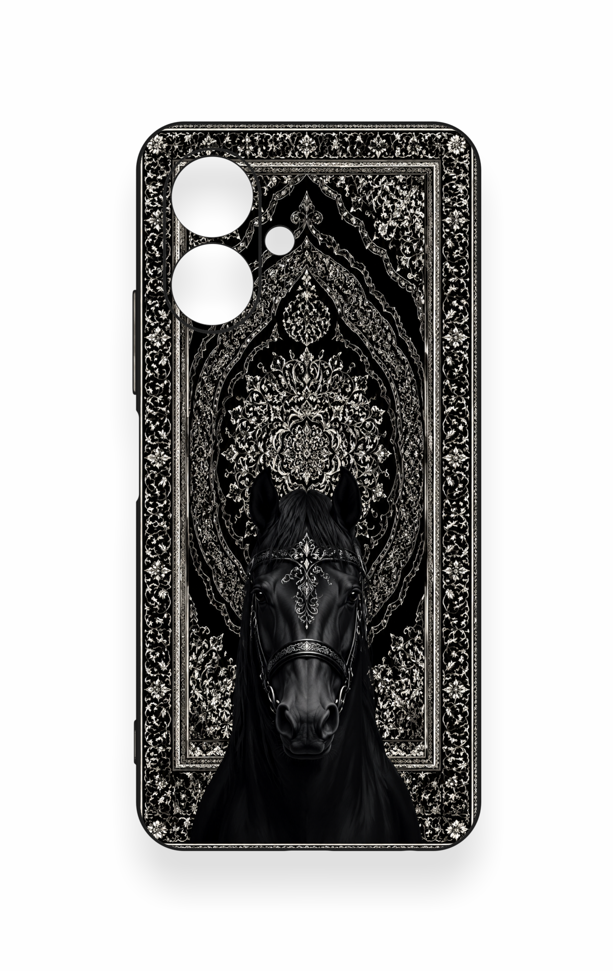 Tecno Spark Go 2 Uyumlu Etnik At Figürü Desenli Silikon Kılıf