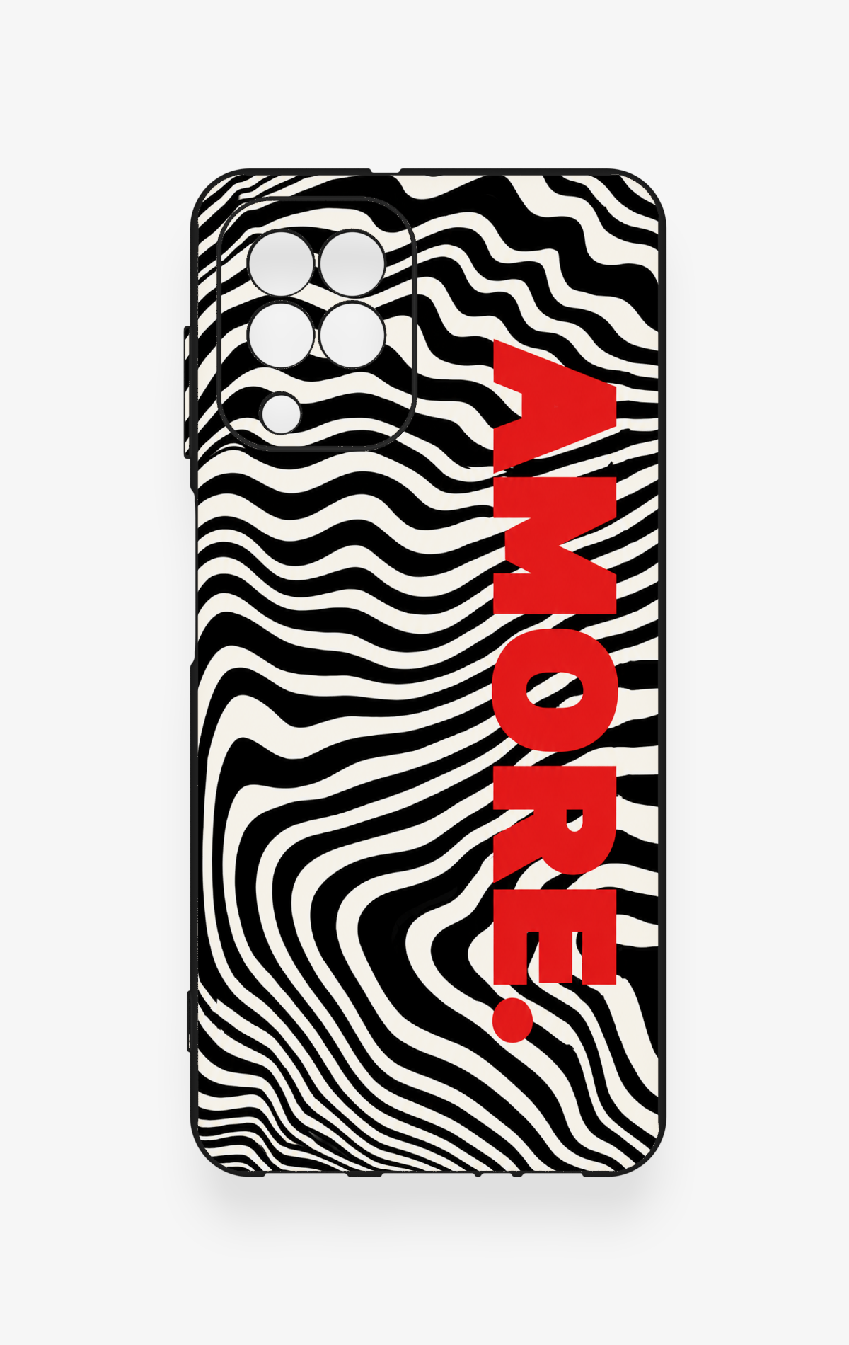 Samsung A22 Uyumlu Zebra Amore Desenli Silikon Kılıf
