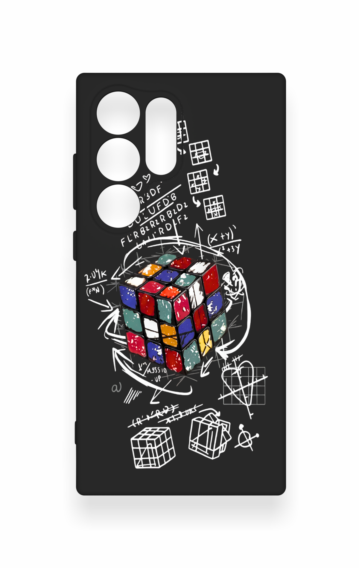 Samsung S24 Ultra Uyumlu Rubik Küb Desenli Silikon Kılıf