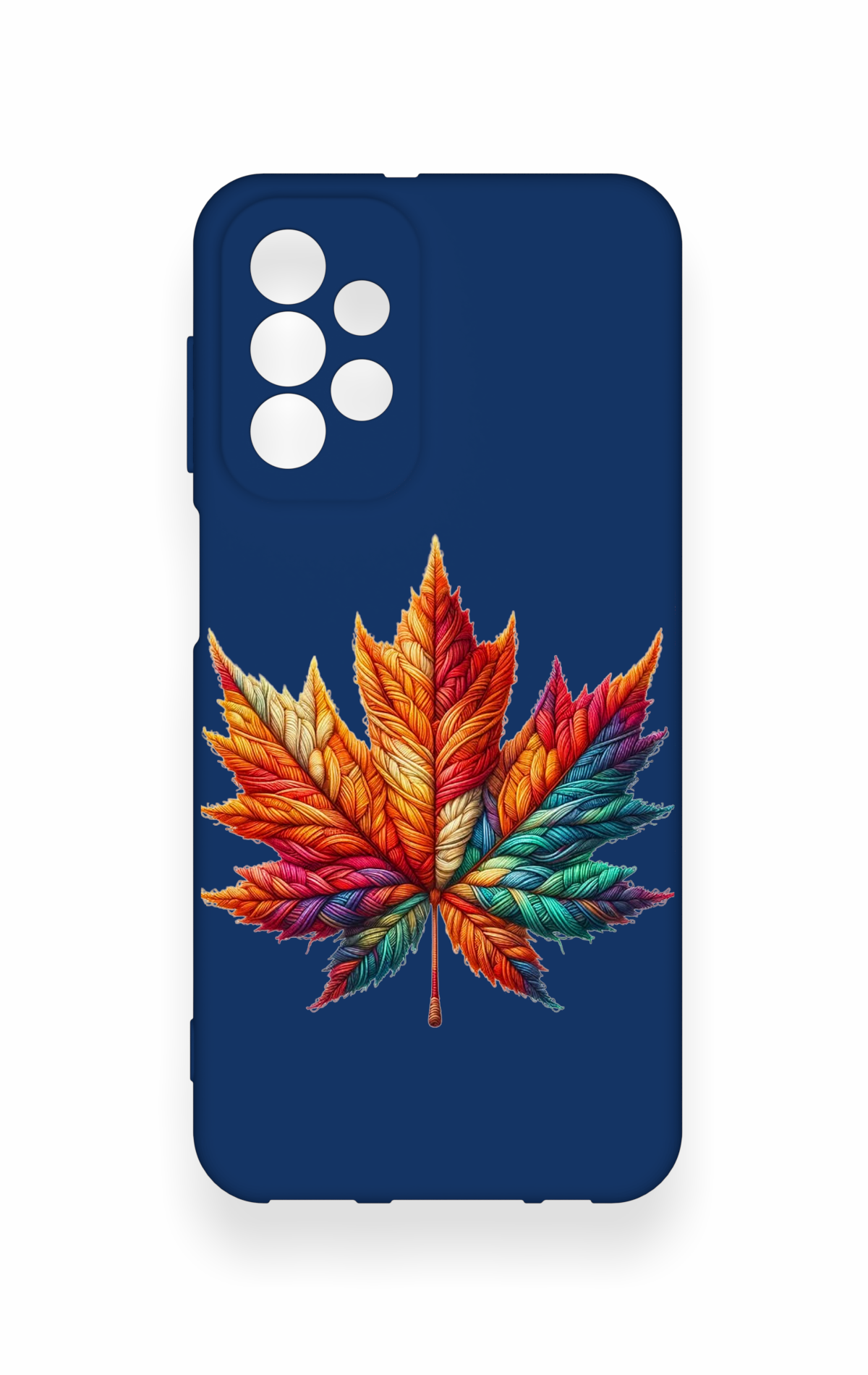 Samsung A23 Uyumlu Renkli Yaprak Desenli Silikon Kılıf
