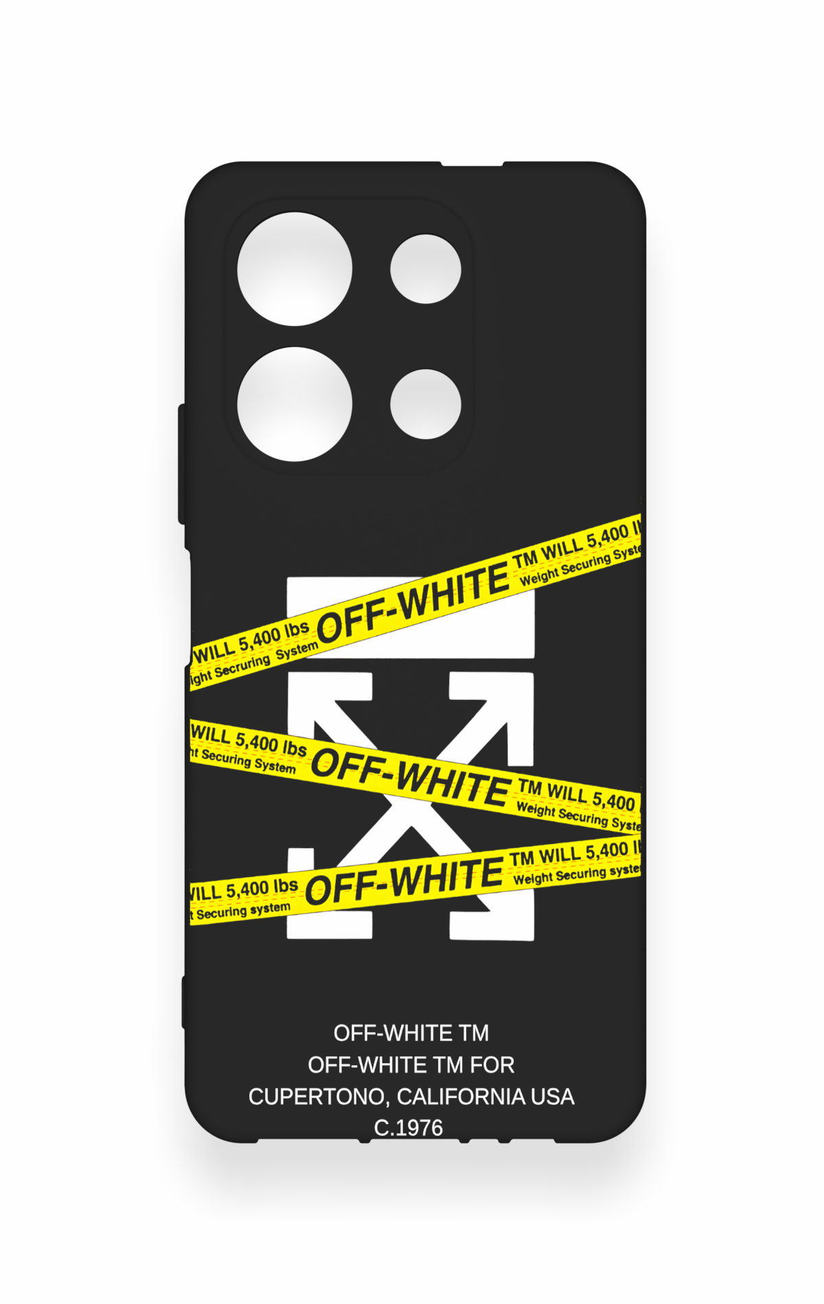 İnfinix Note 30 Uyumlu Off White Desenli Silikon Kılıf
