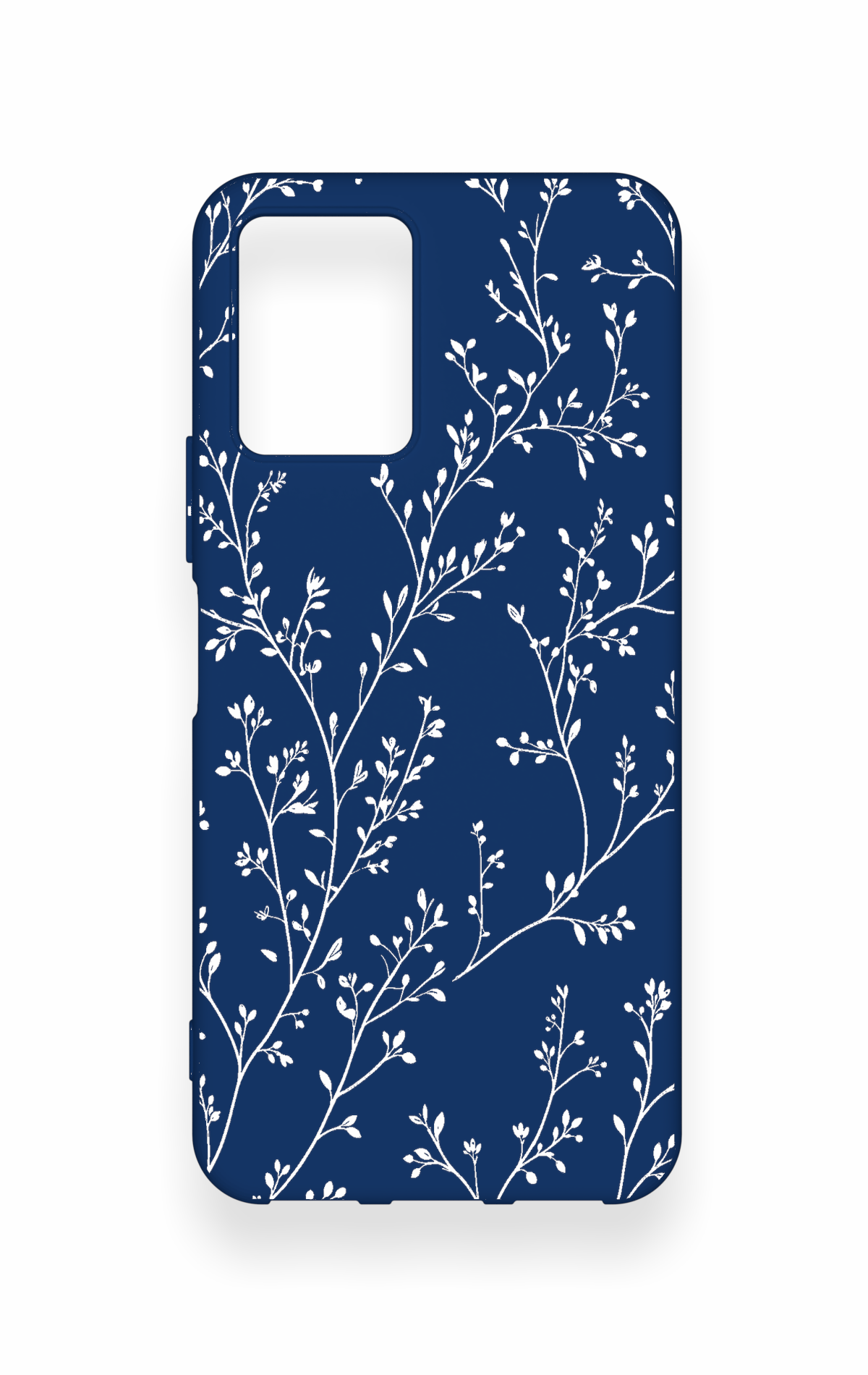 Vivo Y21 Uyumlu İnce Yaprak Dalı Desenli Silikon Kılıf