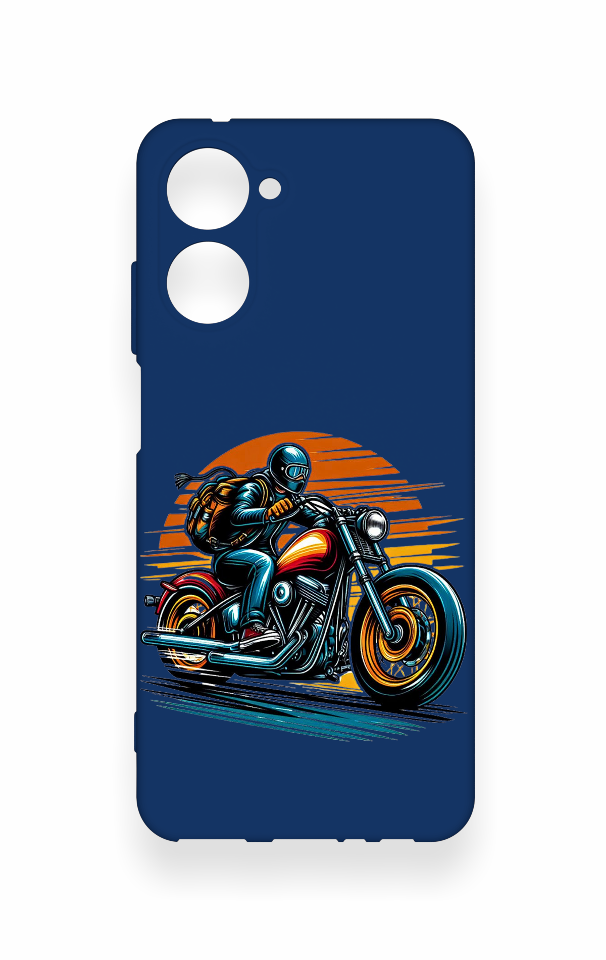 Realme 10 Uyumlu Moto Rider Desenli Silikon Kılıf