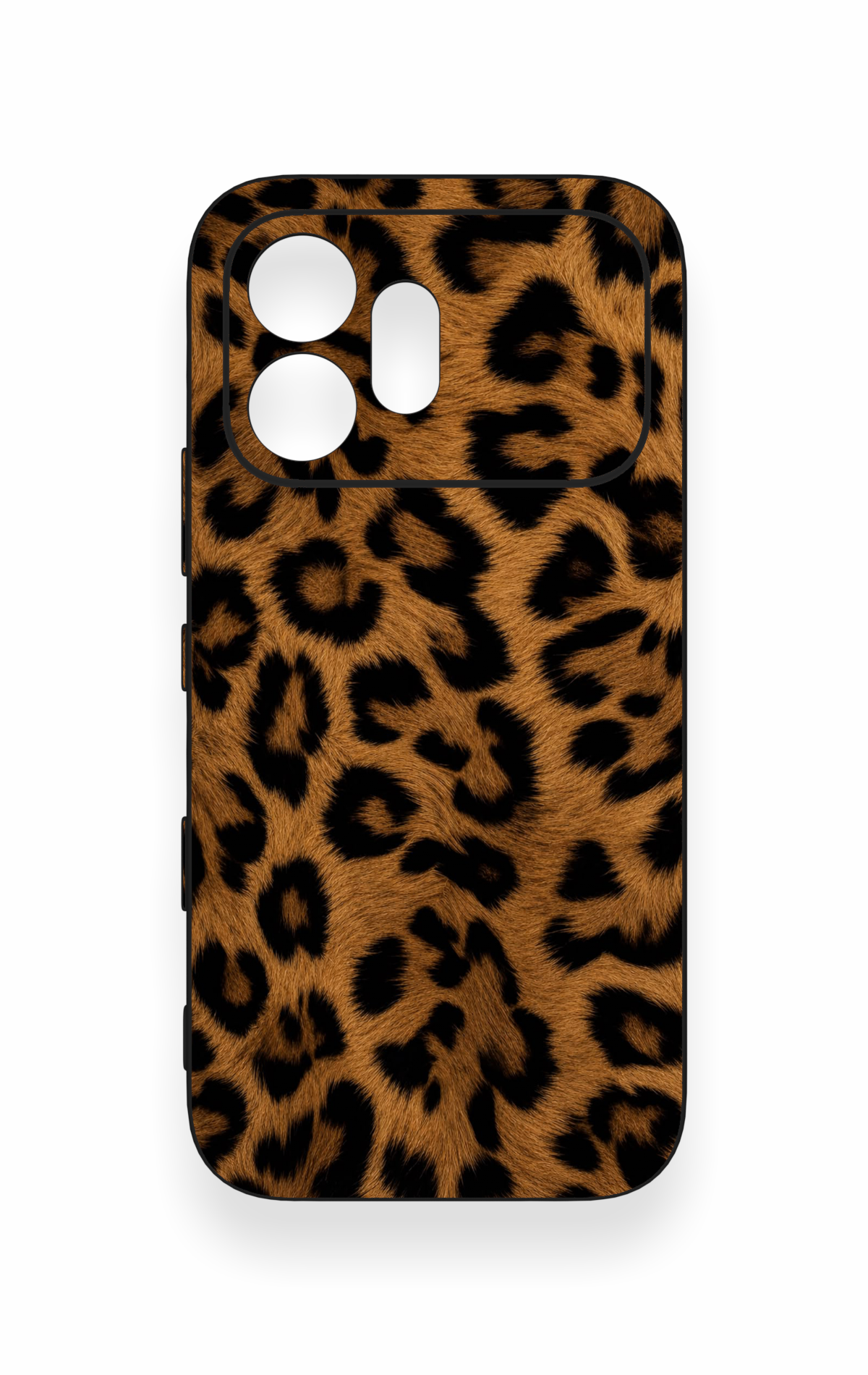 Honor 600 Uyumlu Koyu Leopar Deri Desenli Silikon Kılıf