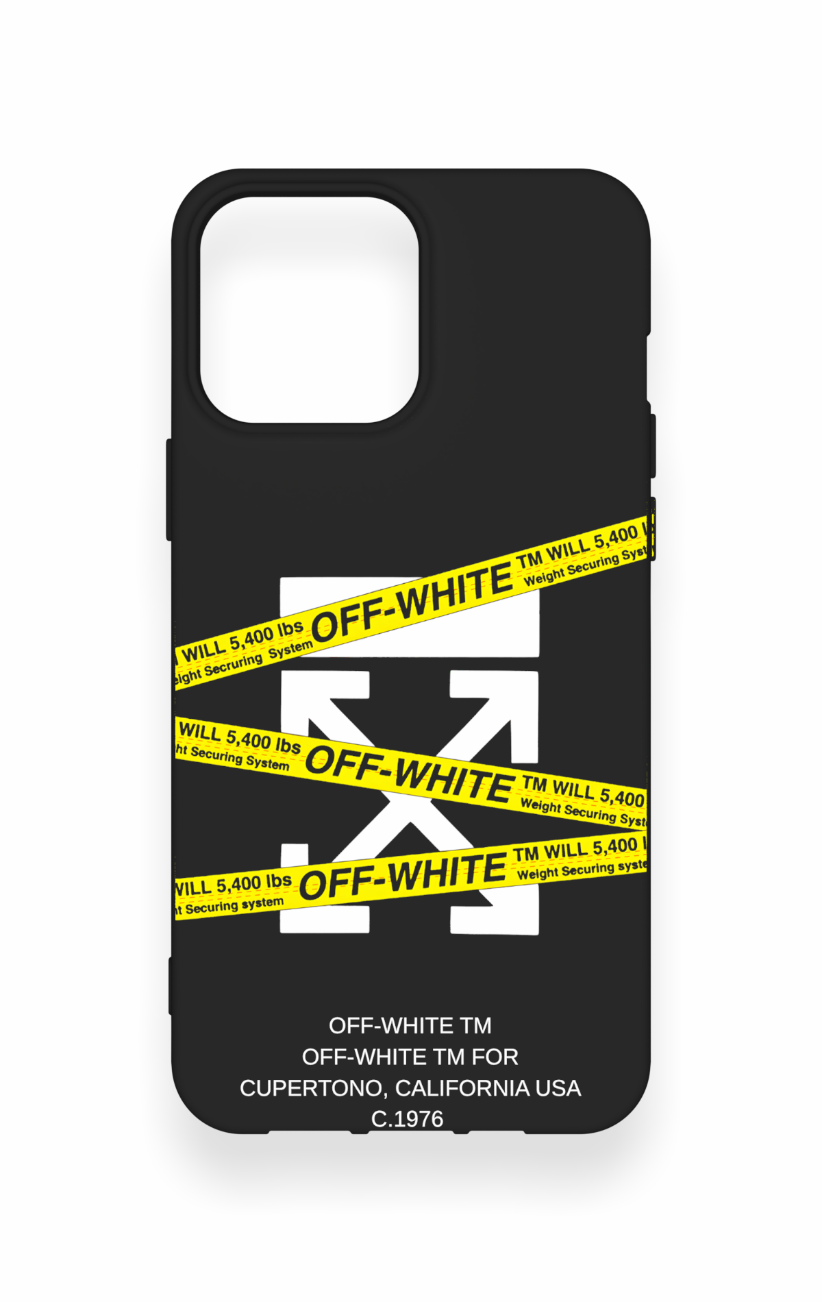 iPhone 13 Pro Max Uyumlu Off White Desenli Silikon Kılıf