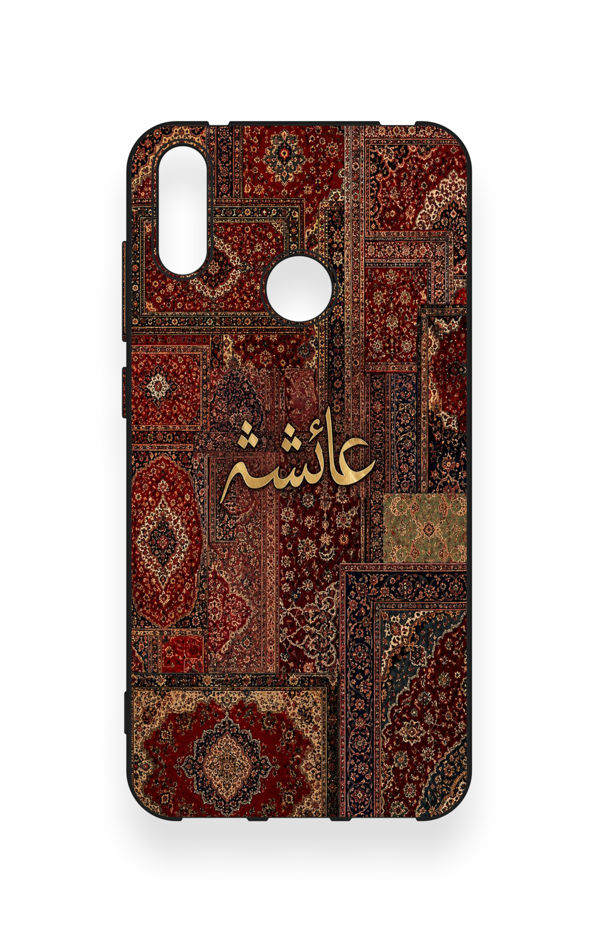 Huawei Y7 2019 Uyumlu Vintage Halı Desenli Silikon Kılıf
